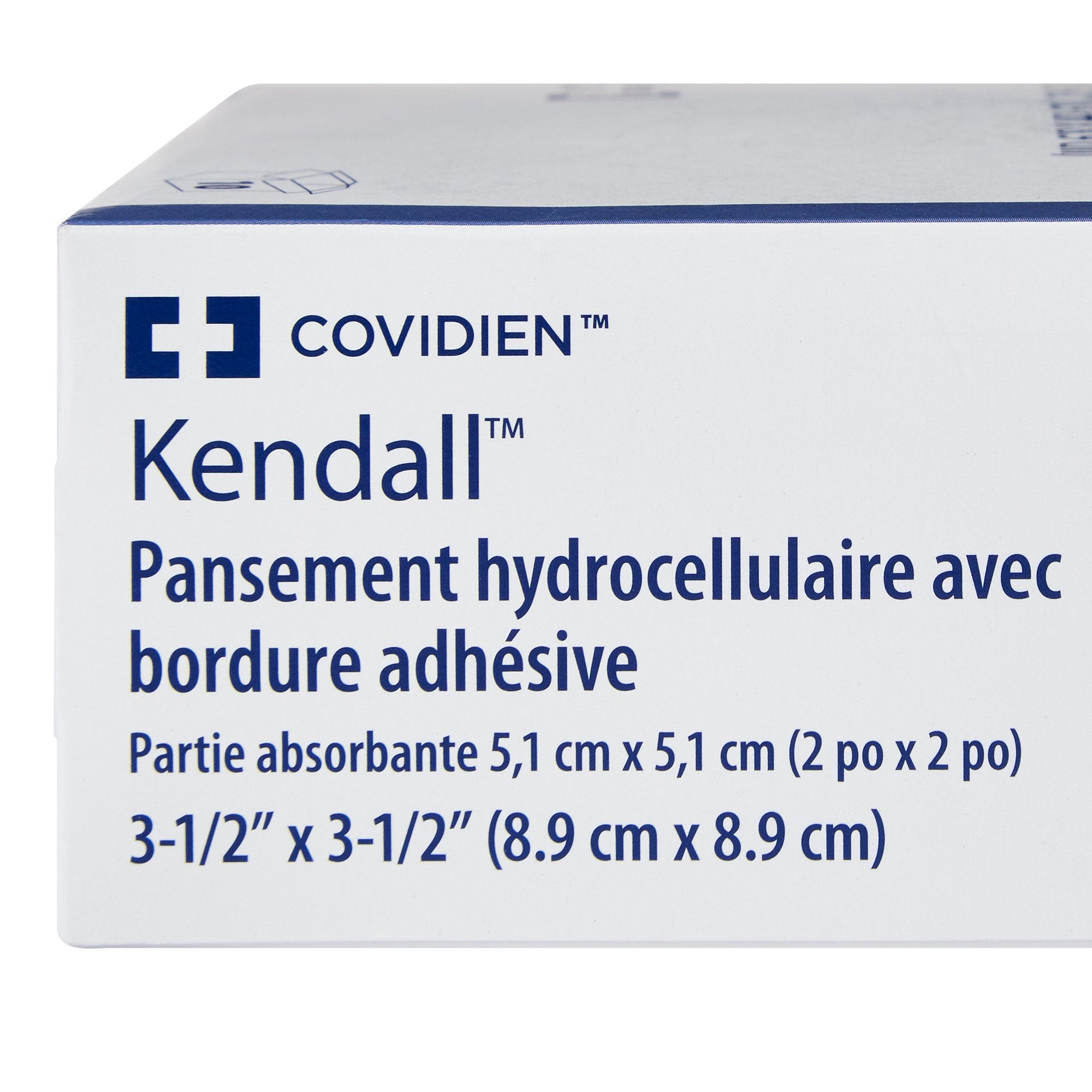 Foam Dressing Kendall™ Border Foam Gentle Adhesion 3-1/2 X 3-1/2 Inch With Border Film Backing Silicone Adhesive Square Sterile