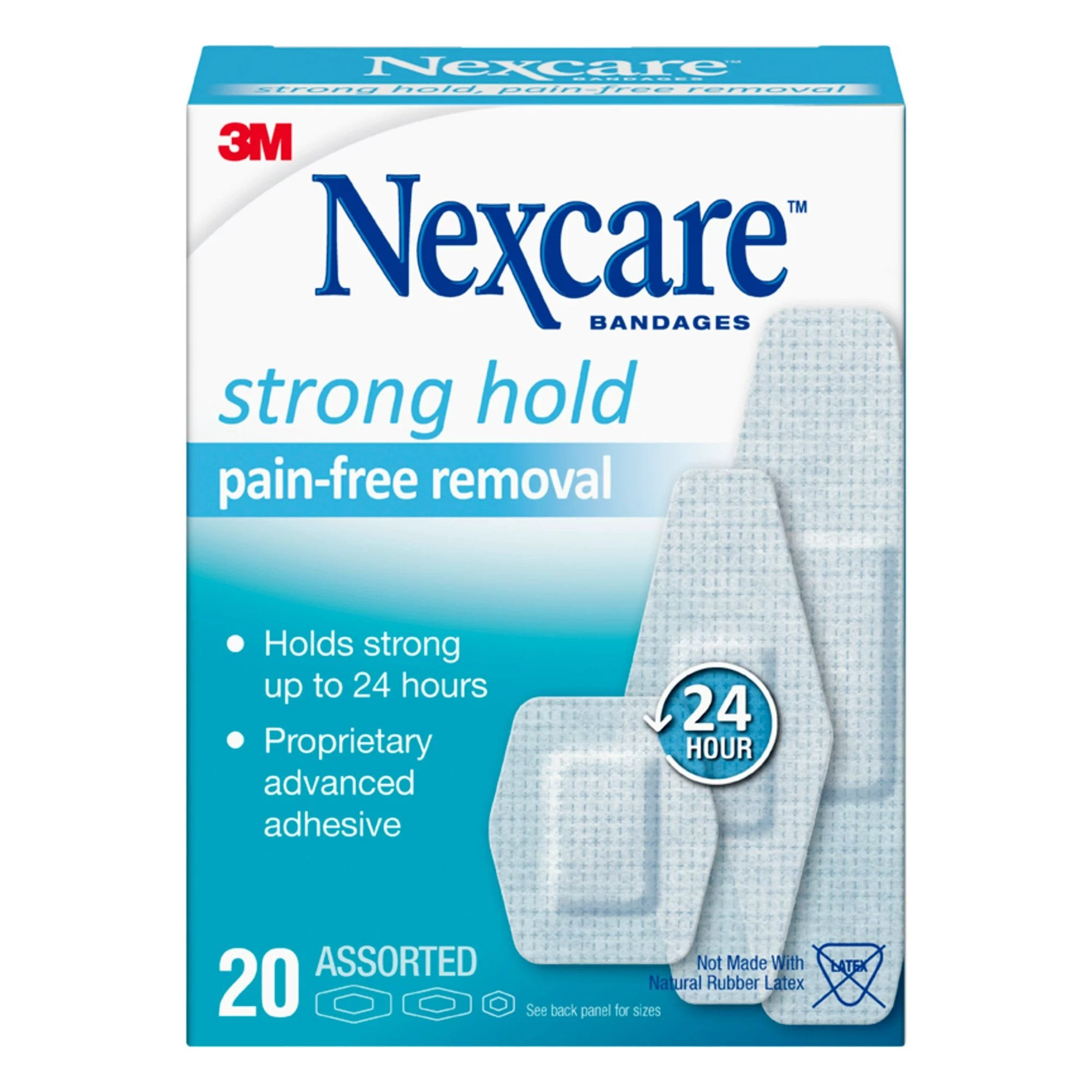 Adhesive Strip Nexcare™ Sensitive Skin 7/8 X 1-1/4 Inch / 1-1/8 X 3 Inch / 15/16 X 1 - 1/8 Inch Silicone Rectangle White Sterile