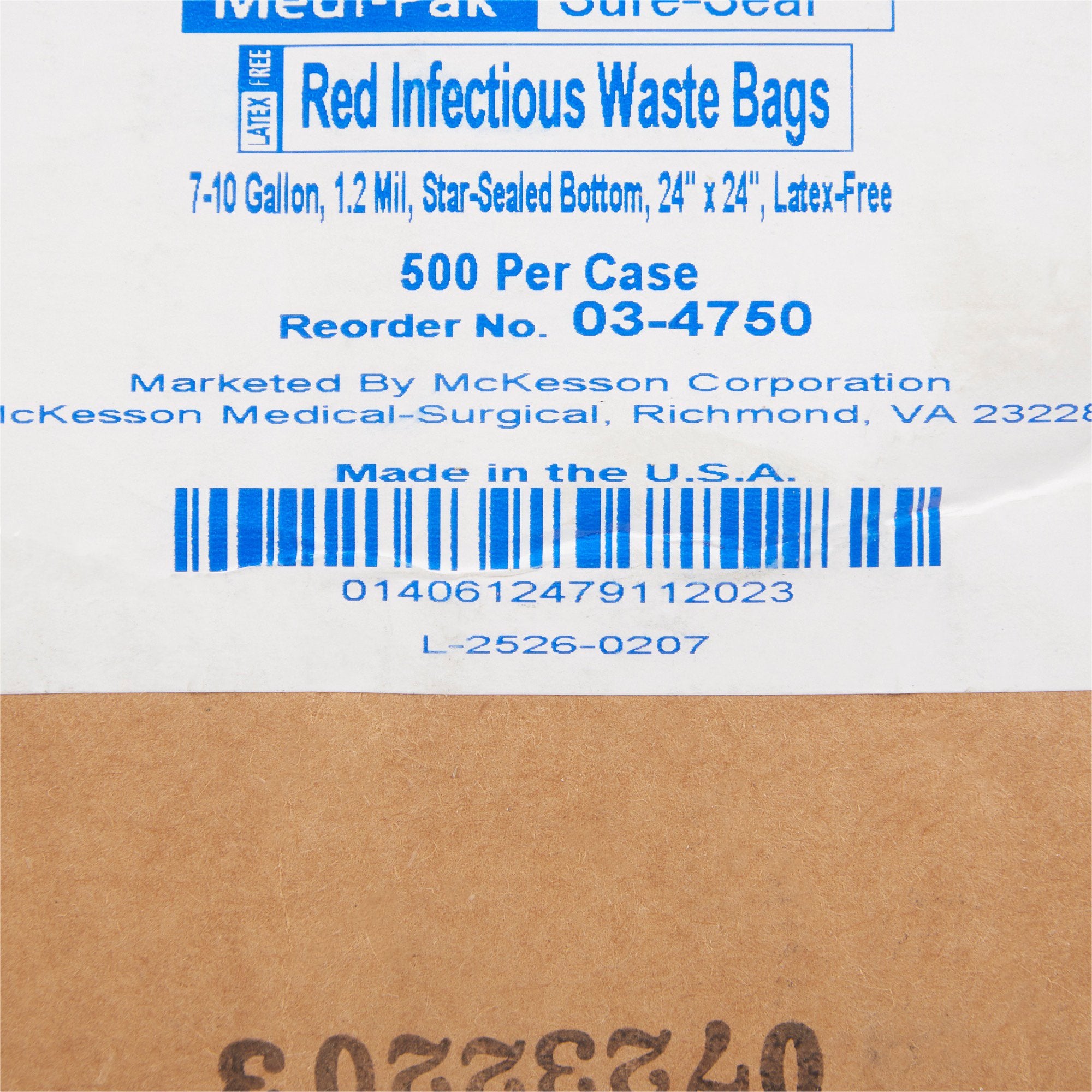Infectious Waste Bag McKesson 7 to 10 gal. Red Bag LLDPE 24 X 24 Inch