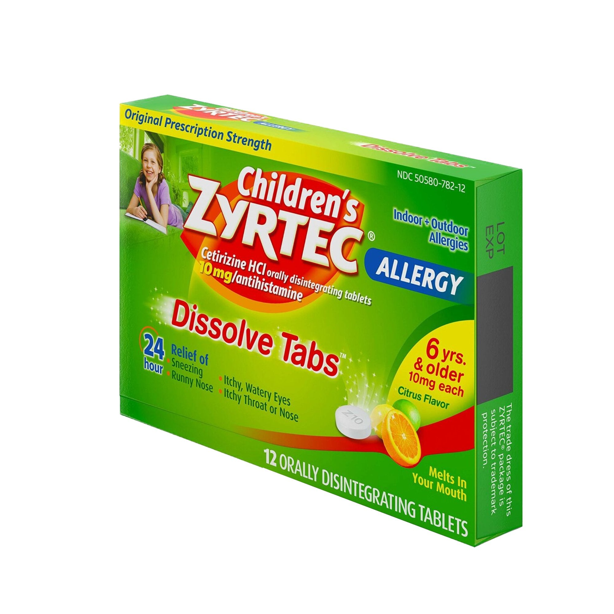 Children's Allergy Relief Zyrtec® 10 mg Strength Tablet 12 per Box