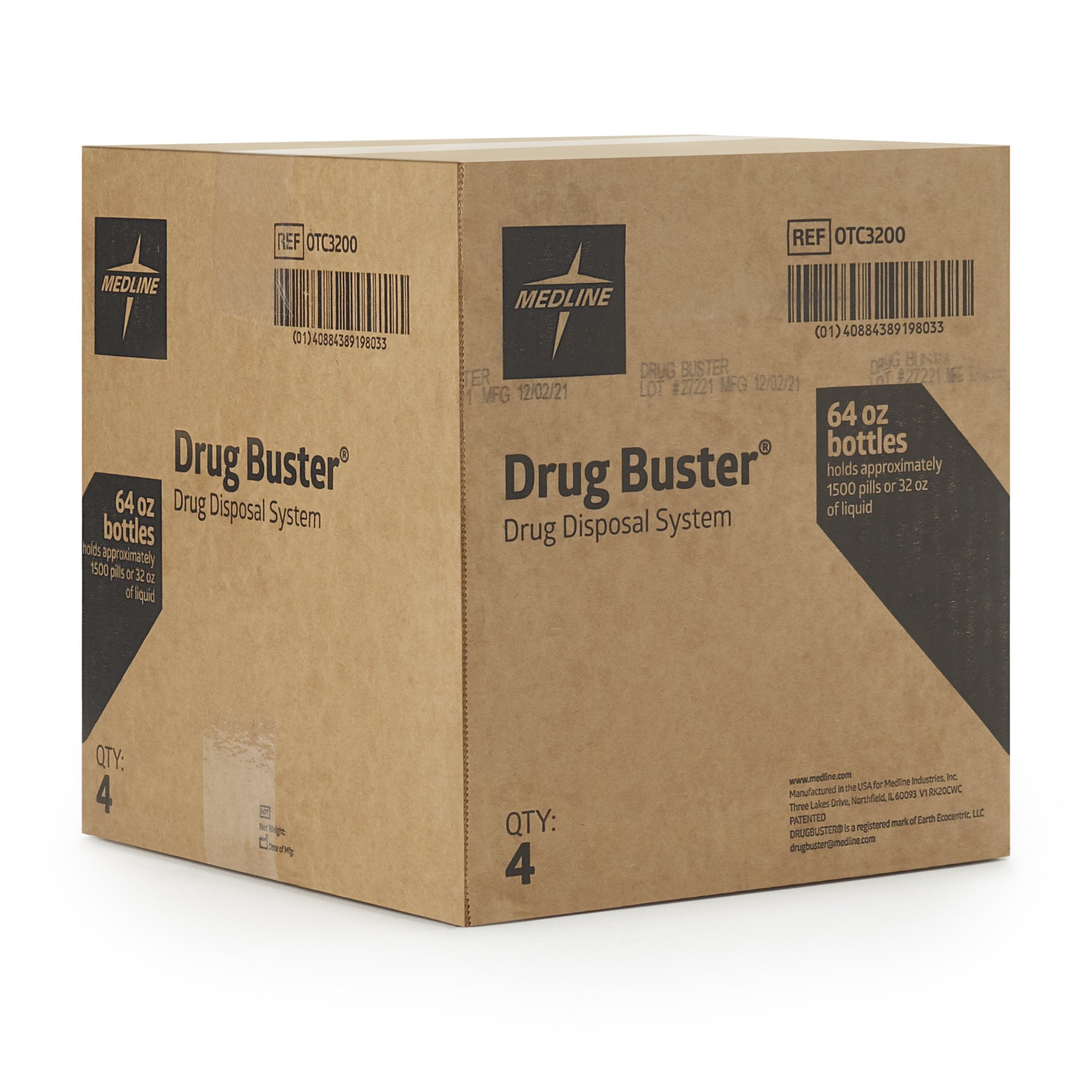 Drug Disposal Solution Drug Buster System Liquid, 64 oz.
