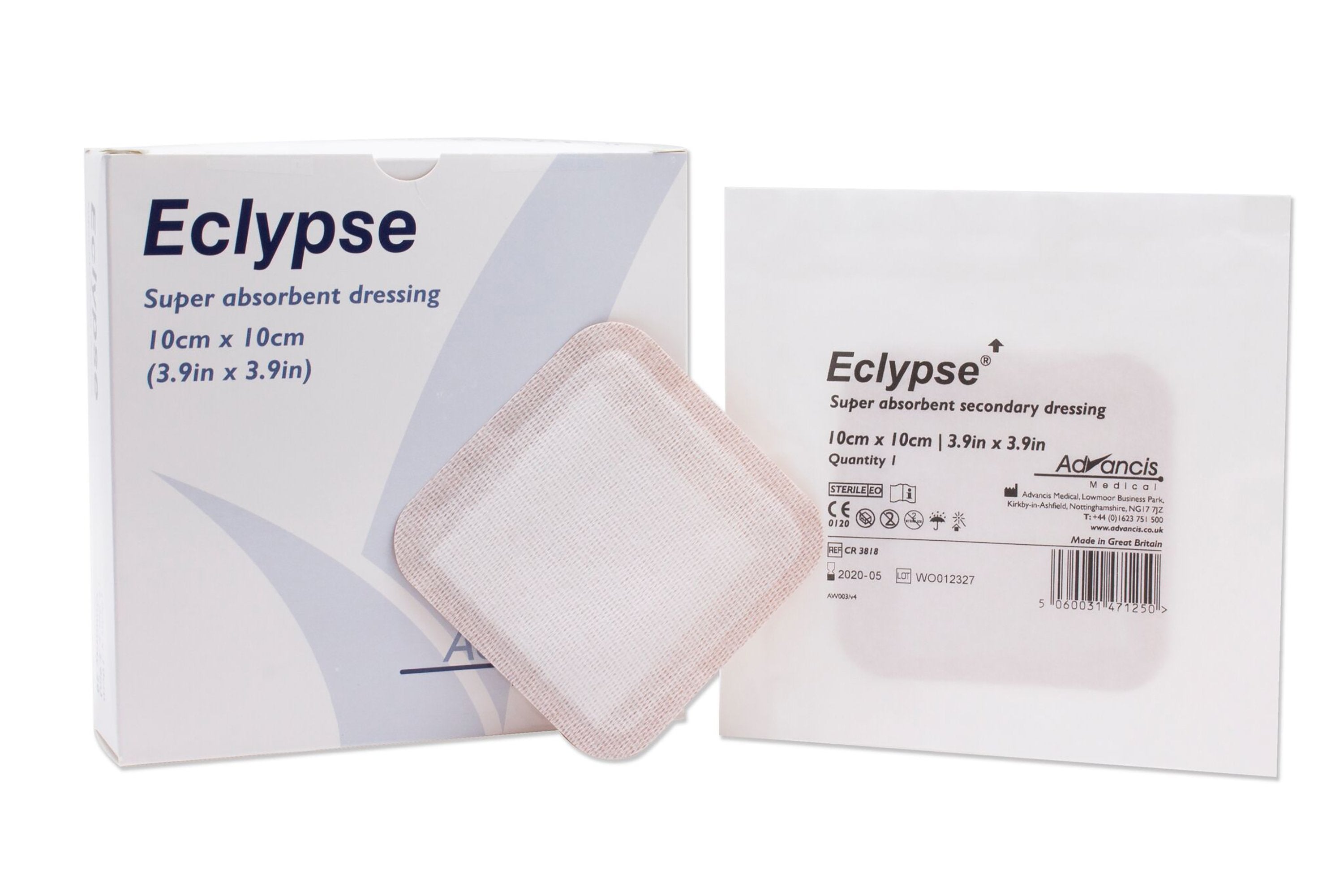 Super Absorbent Dressing Eclypse® 4 X 4 Inch Square