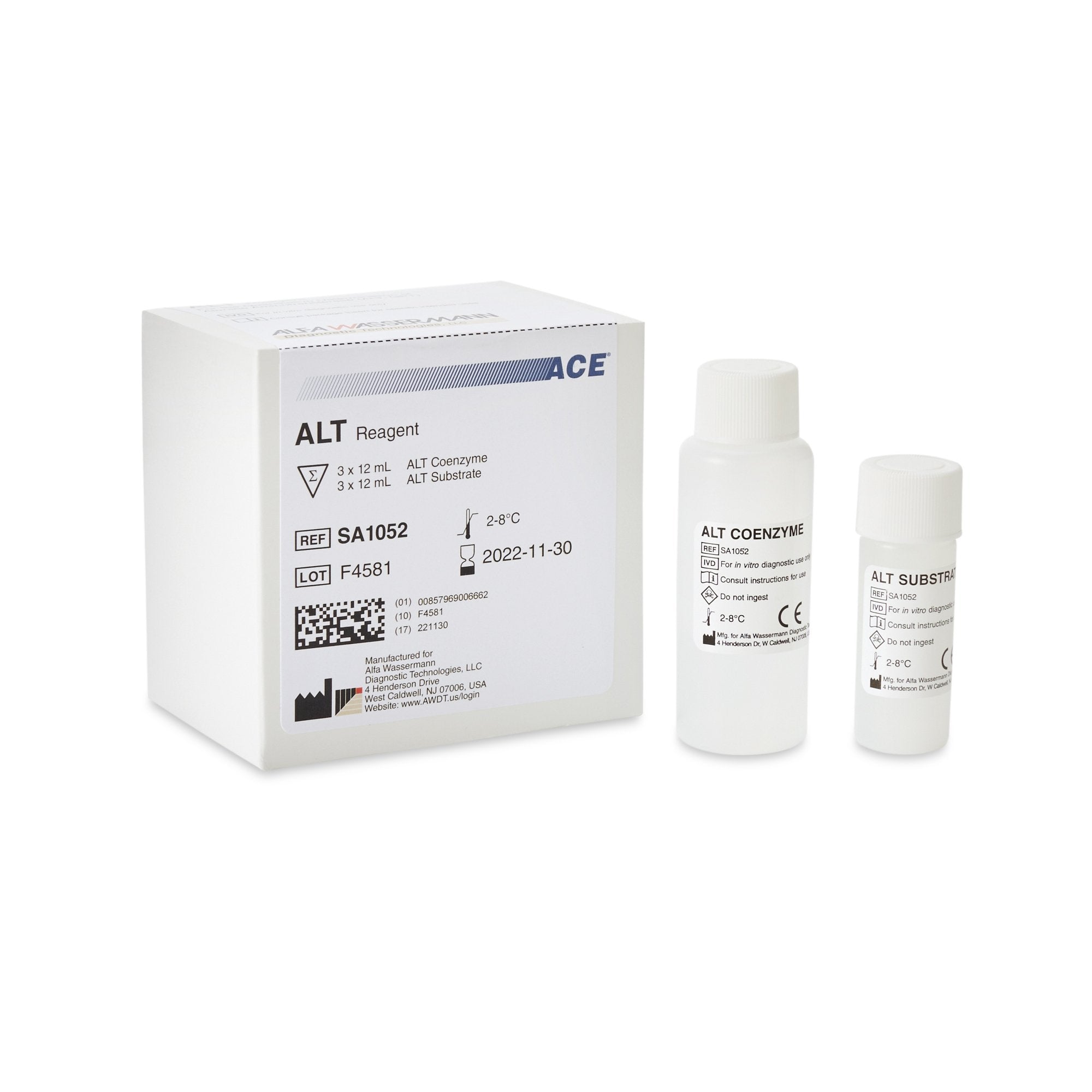 General Chemistry Reagent Alanine Aminotransferase (ALT) For ACE Axcel / ACE Alera Clinical Chemistry Systems 450 Tests