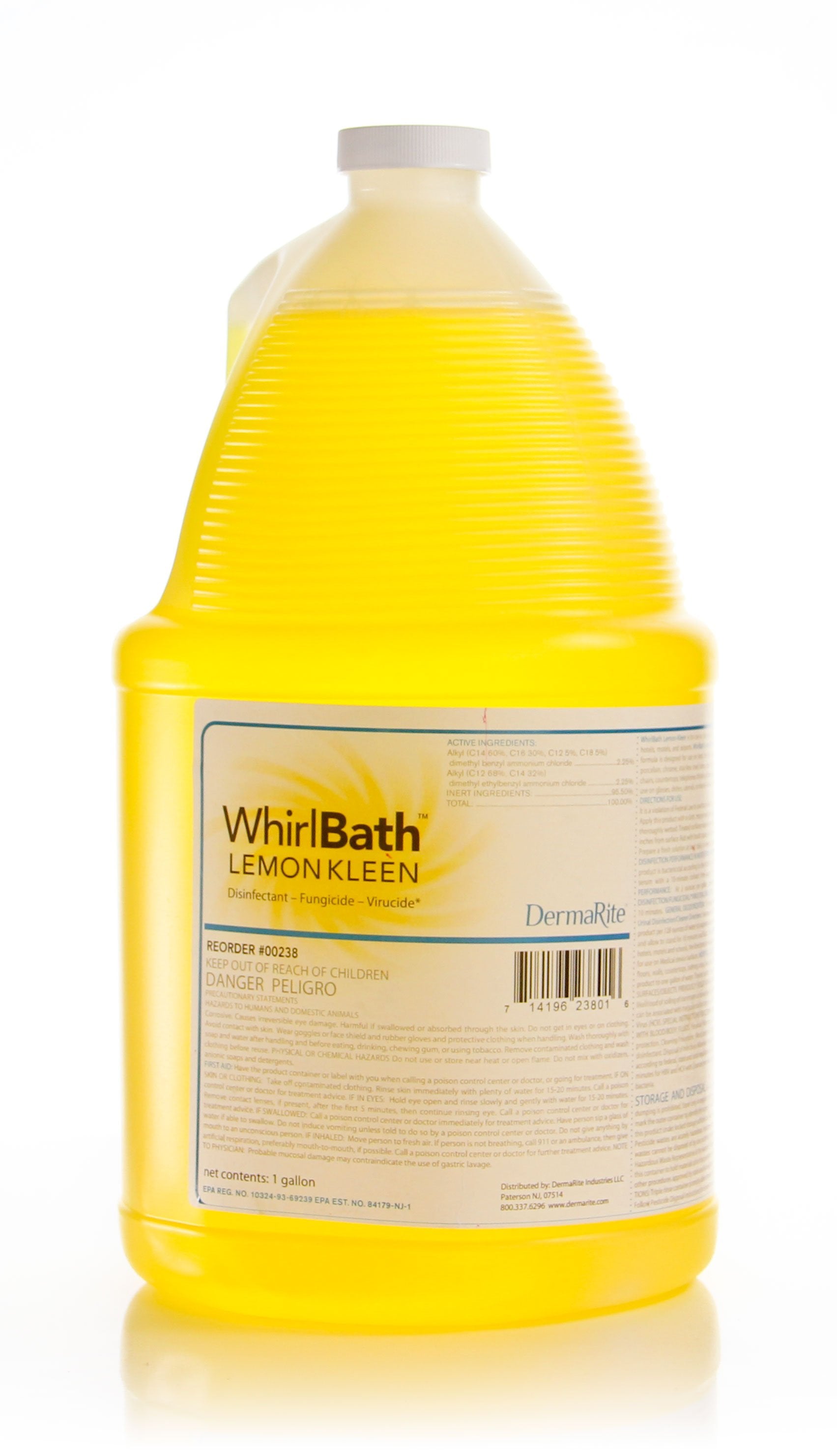 WhirlBath™ Lemon Kleen Whirlpool Disinfectant Cleaner Quaternary Based Manual Pour Liquid 1 gal. Jug Lemon Scent NonSterile