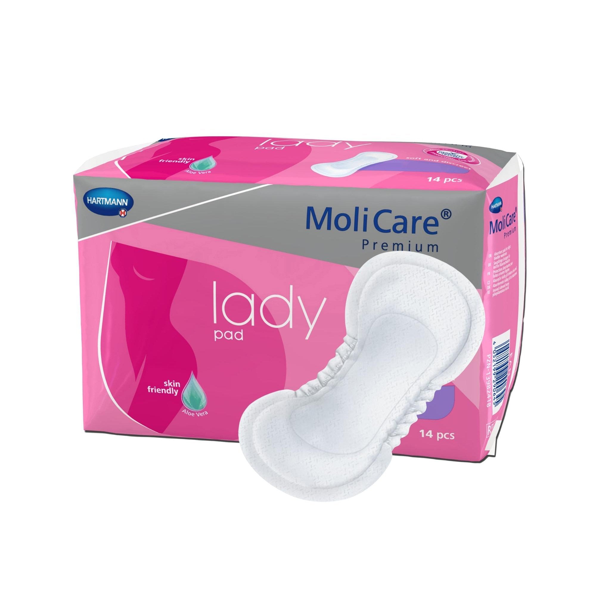 Bladder Control Pad MoliCare® Premium Lady Pads 3-1/2 X 10-1/2 Inch Light Absorbency Polymer Core One Size Fits Most