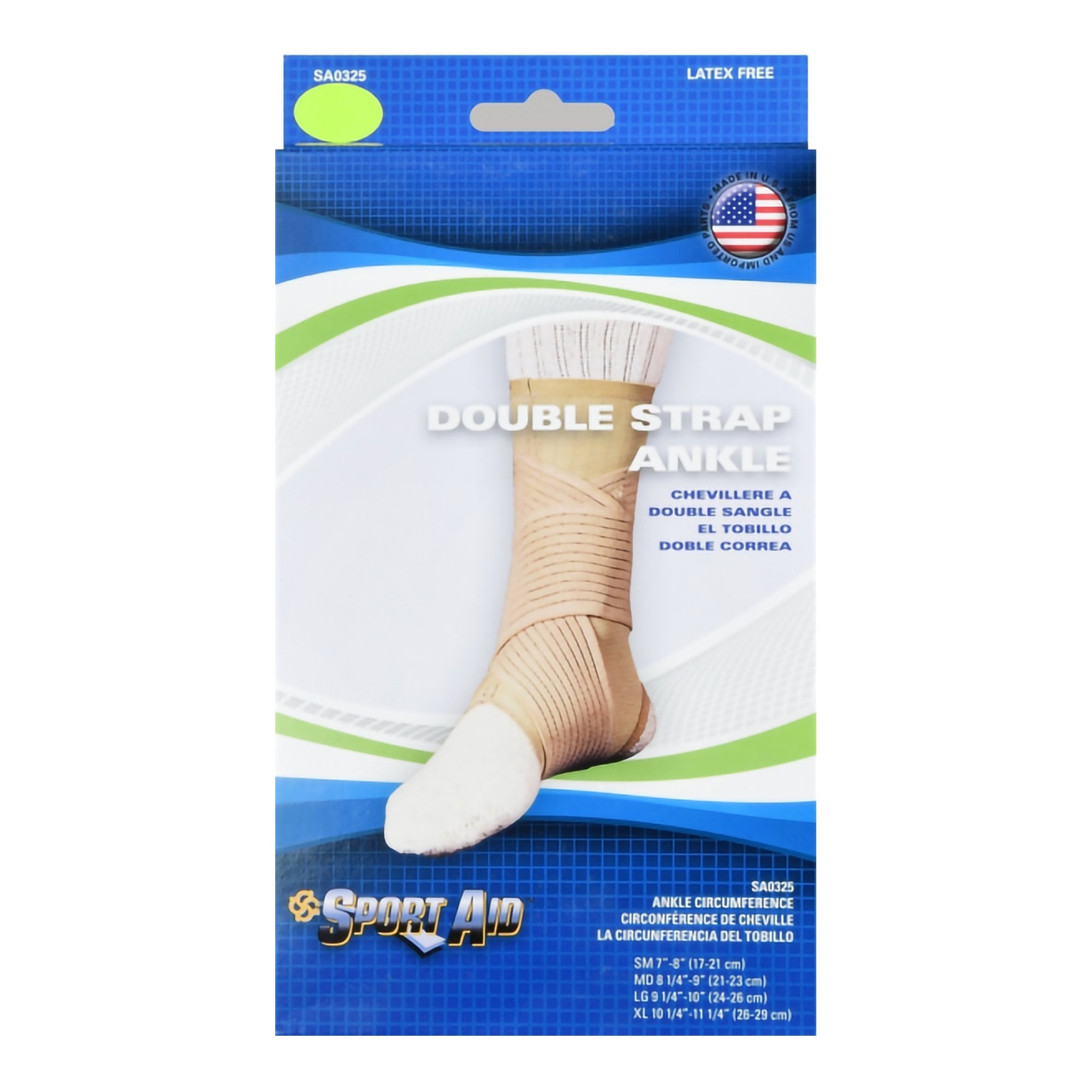 Ankle Support Sport Aid™ Large Hook and Loop Strap Closure Foot