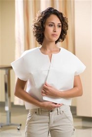 Exam Cape White One Size Fits Most Front / Back Opening Without Closure Unisex