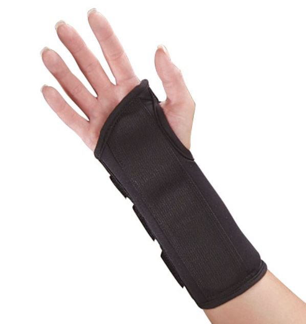 Wrist Brace Polyester Foam / Nylon / Tricot Right Hand Black Medium