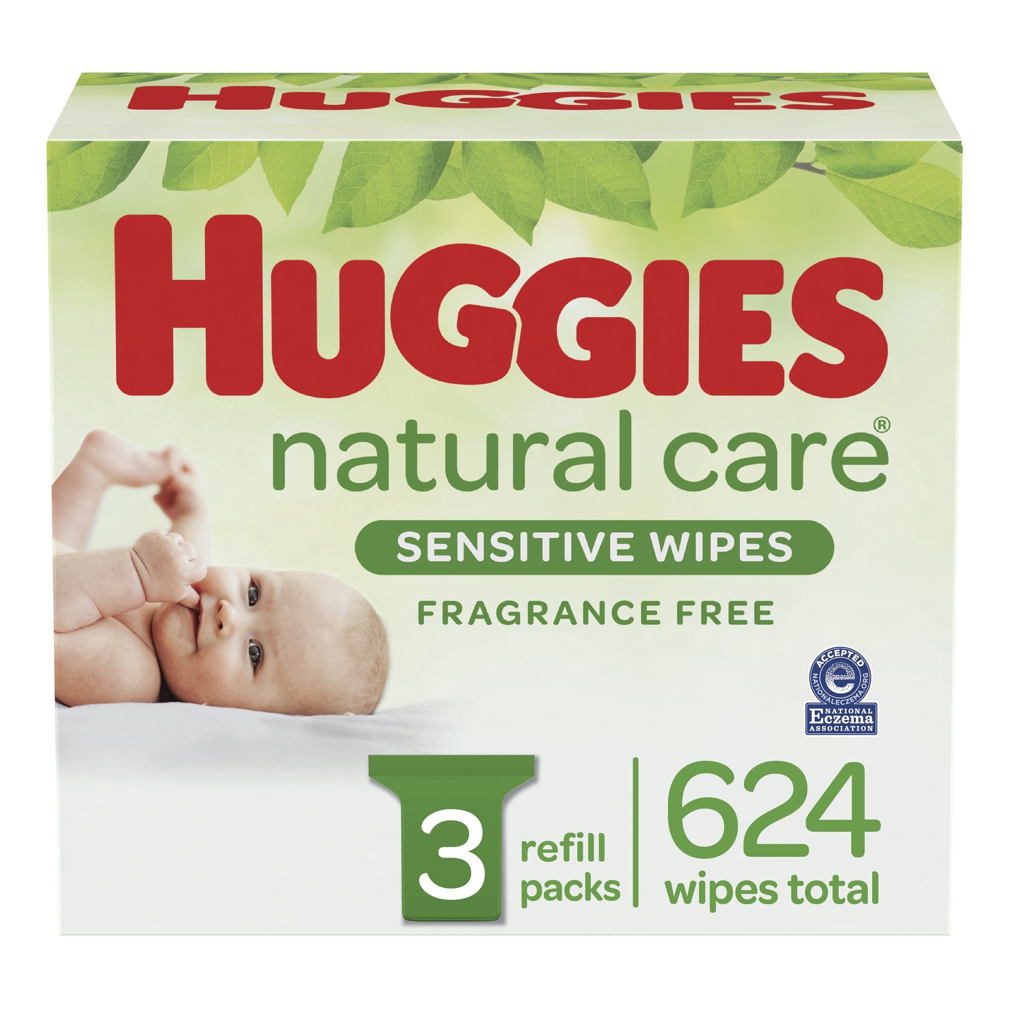 Baby Wipe Huggies® Natural Care® Soft Pack Unscented 624 Count