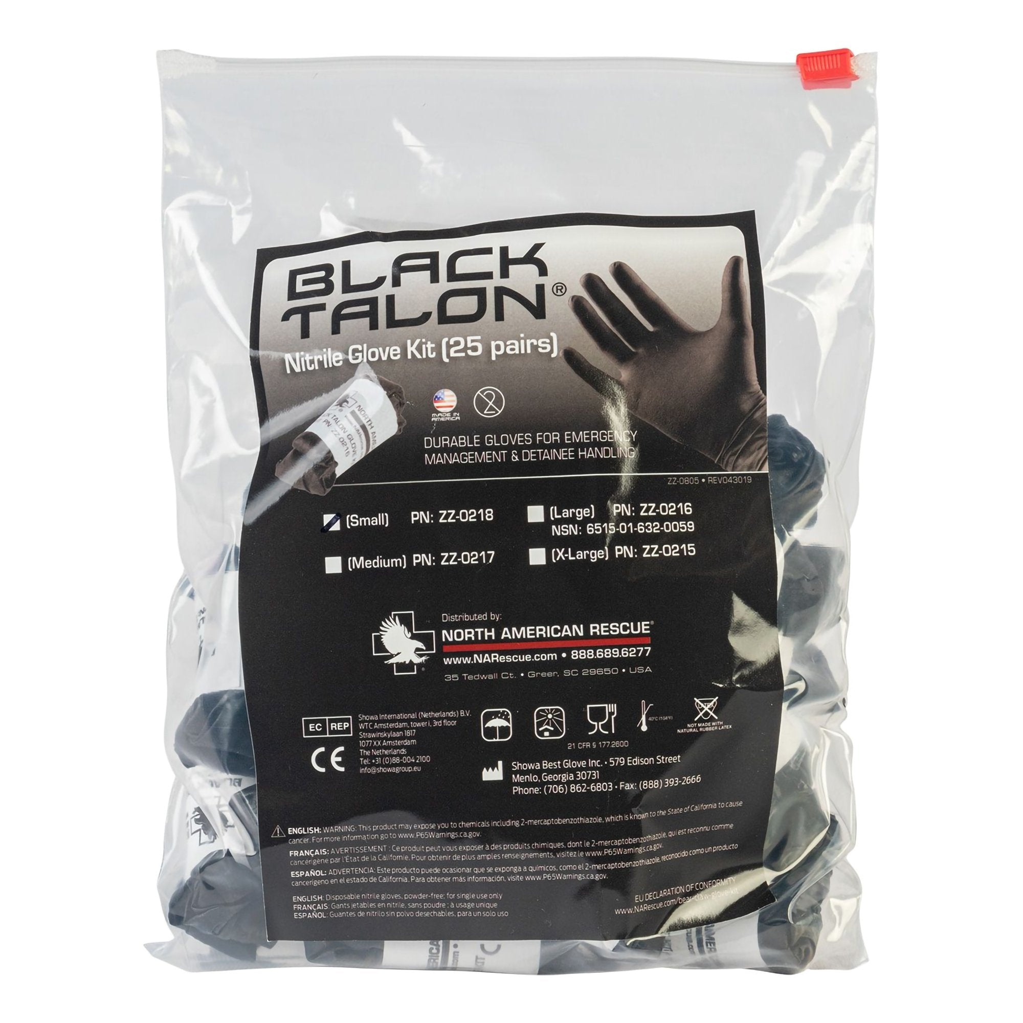 Exam Glove Black Talon® Medium NonSterile Nitrile Extended Cuff Length Fully Textured Black Not Rated