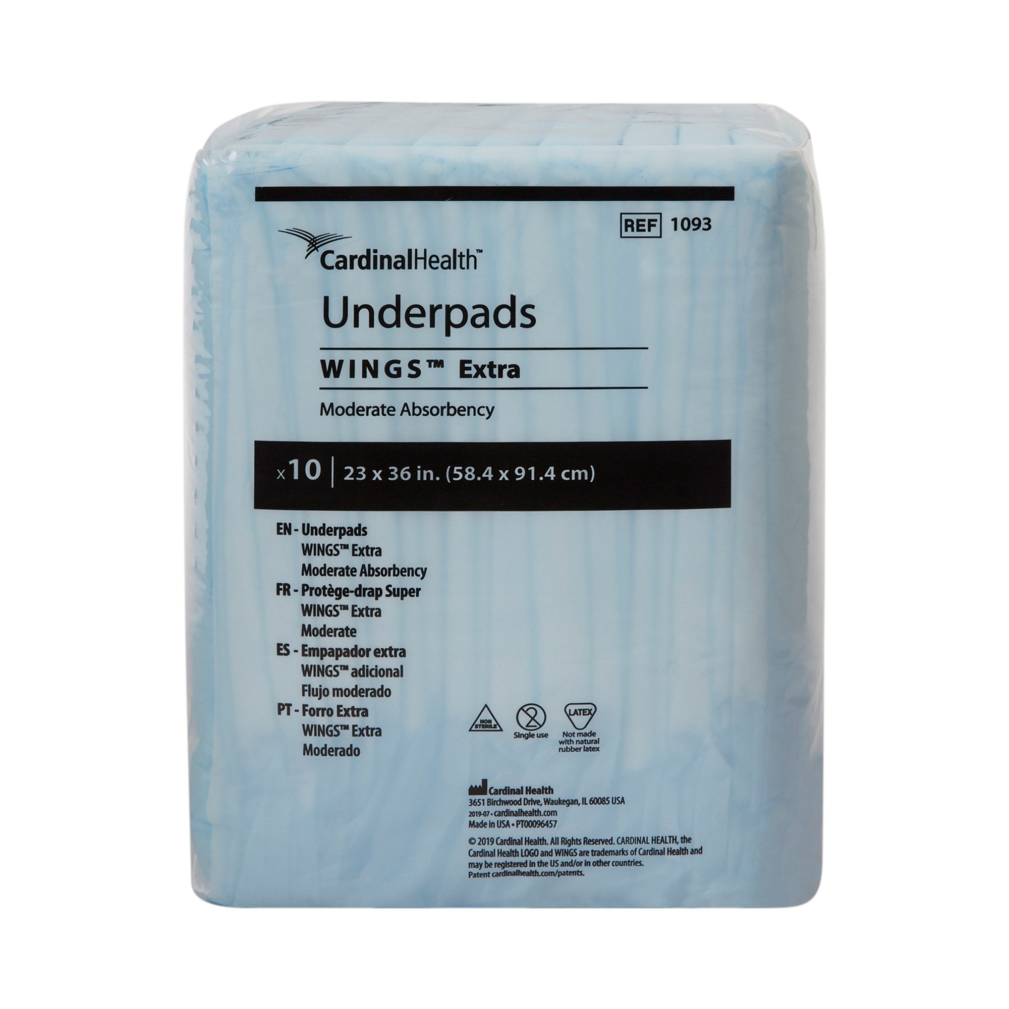 Disposable Underpad Simplicity™ Extra 23 X 36 Inch Fluff Moderate Absorbency