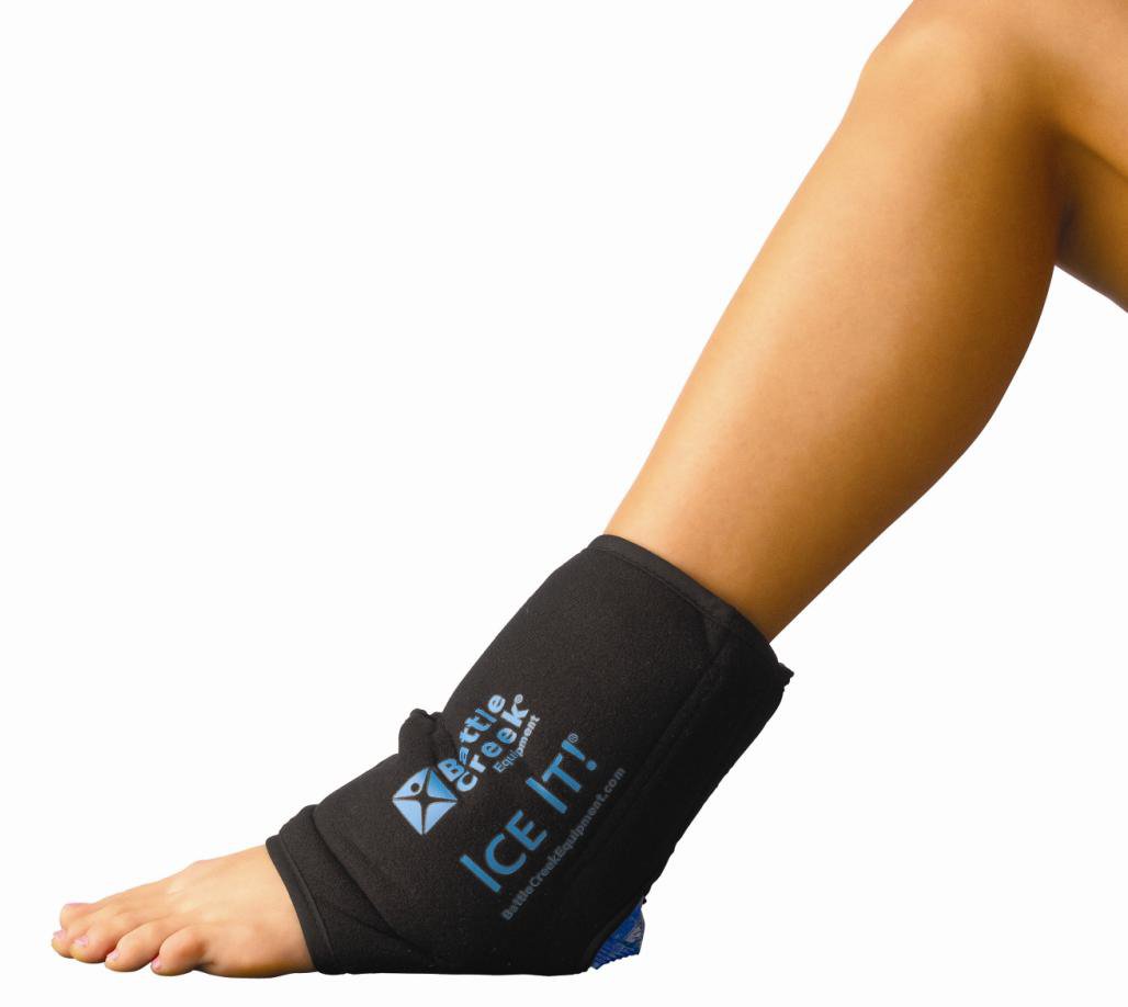 Cold Pack with Wrap Ice It!® MaxCOMFORT™ System Ankle / Elbow / Foot / Wrist 10-1/2 X 13 Inch Fabric / Foam / Vinyl / Gel Reusable