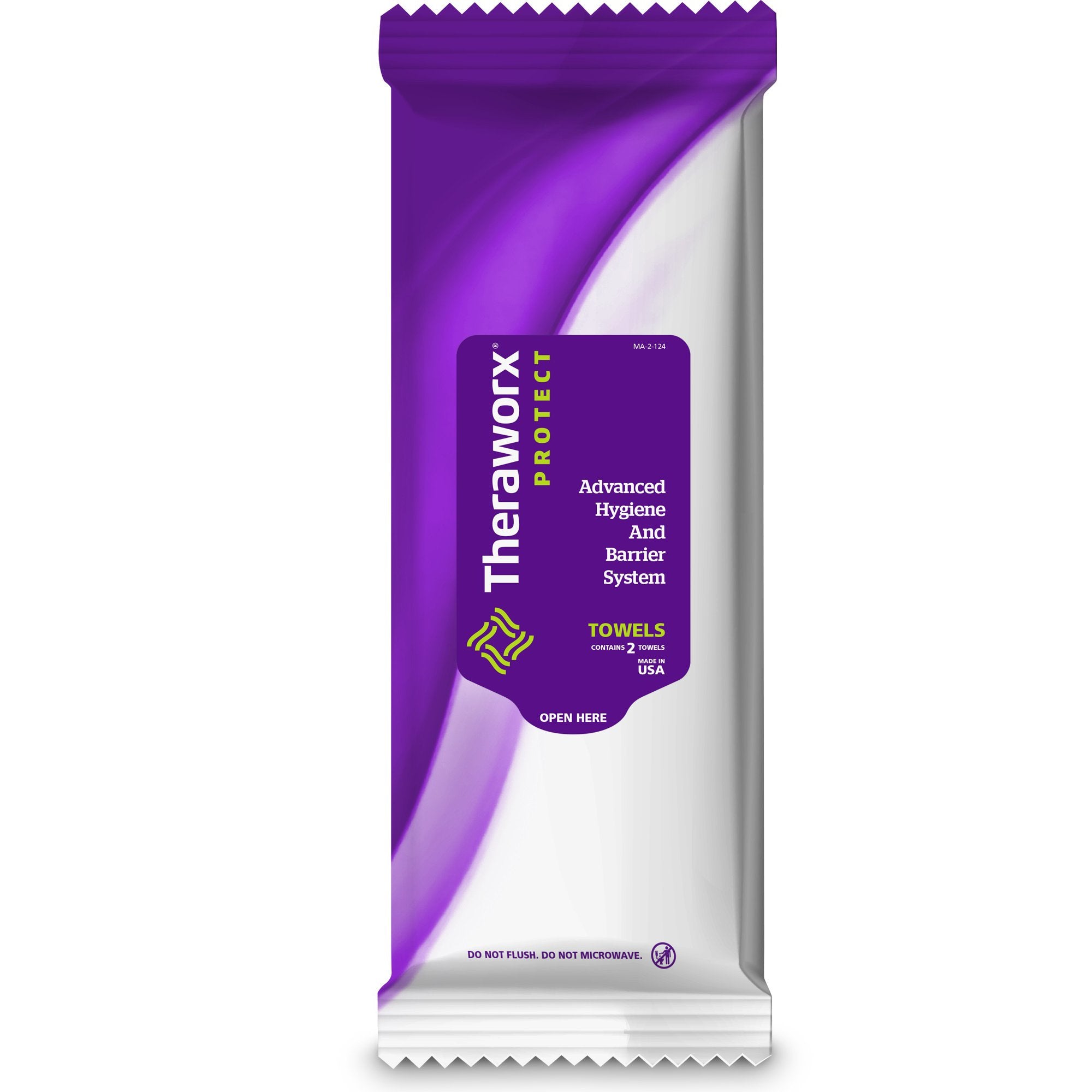 Personal Hygiene Barrier Wipe Theraworx® Protect Advanced Hygiene Barrier System Soft Pack Lavender Scent 2 Count