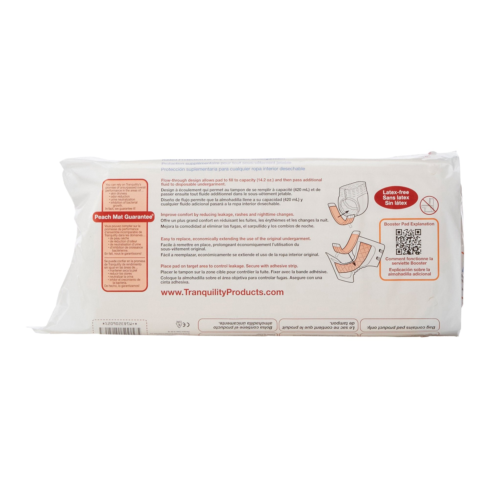 Booster Pad Tranquility® TopLiner™ 4-1/4 X 15 Inch Heavy Absorbency Superabsorbant Core Super