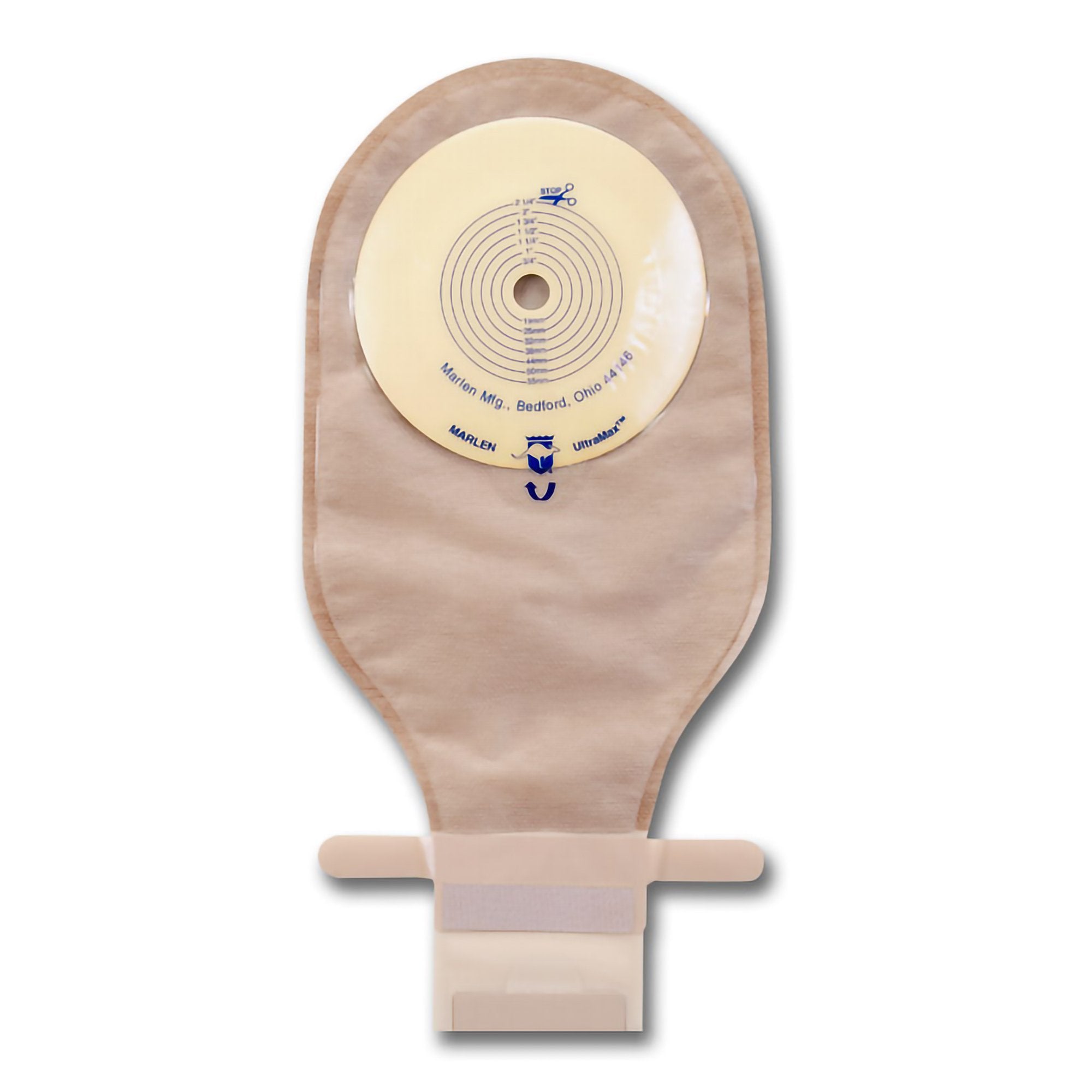 Ostomy Pouch UltraMax™ One-Piece System 9 Inch Length Convex Light, Trim to Fit Drainable