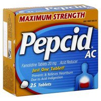 Antacid Pepcid® AC 20 mg Strength Tablet 25 per Box