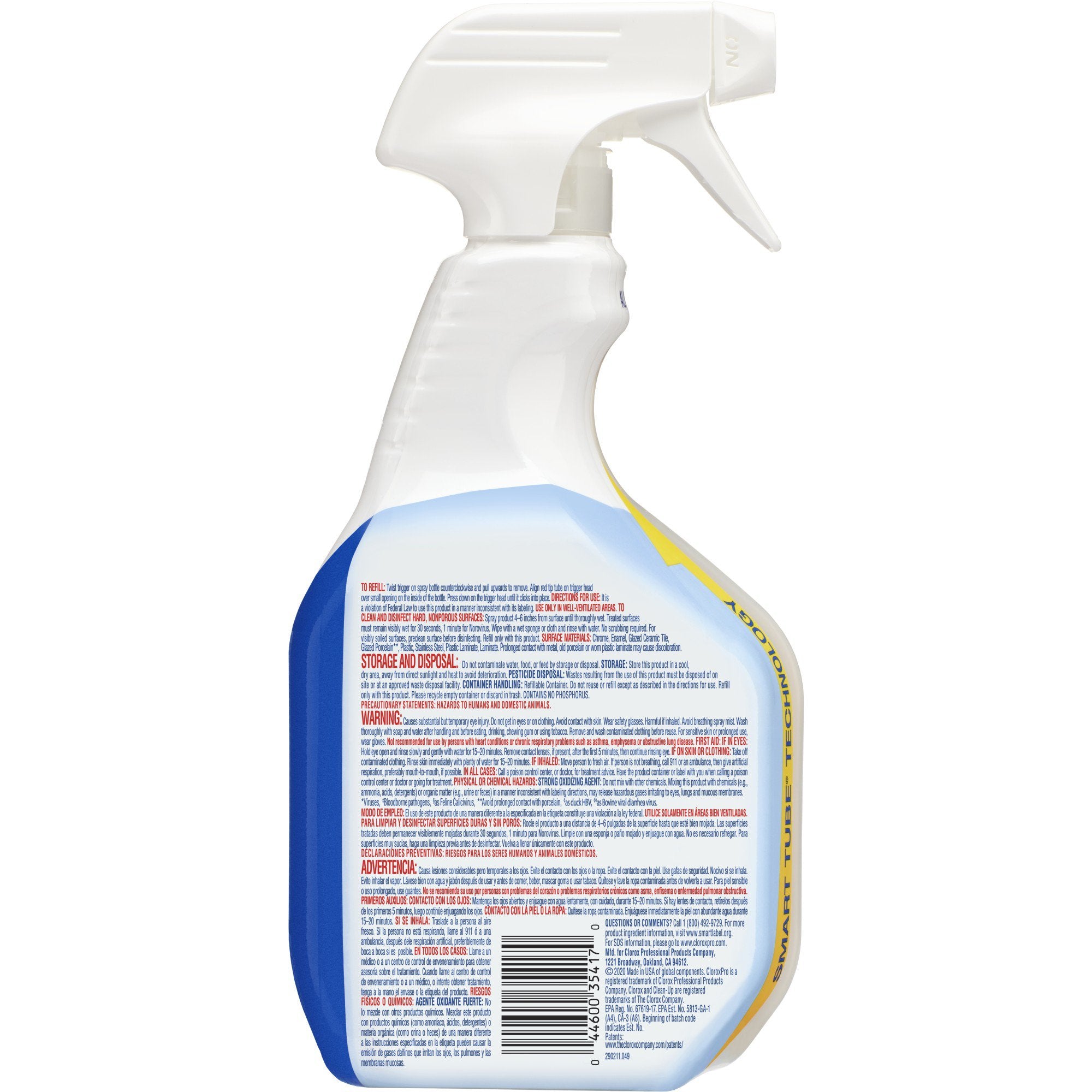 CloroxPro™ Clorox® Clean-Up® with Bleach Surface Disinfectant Cleaner Germicidal Pump Spray Liquid 32 oz. Bottle Chlorine Scent NonSterile