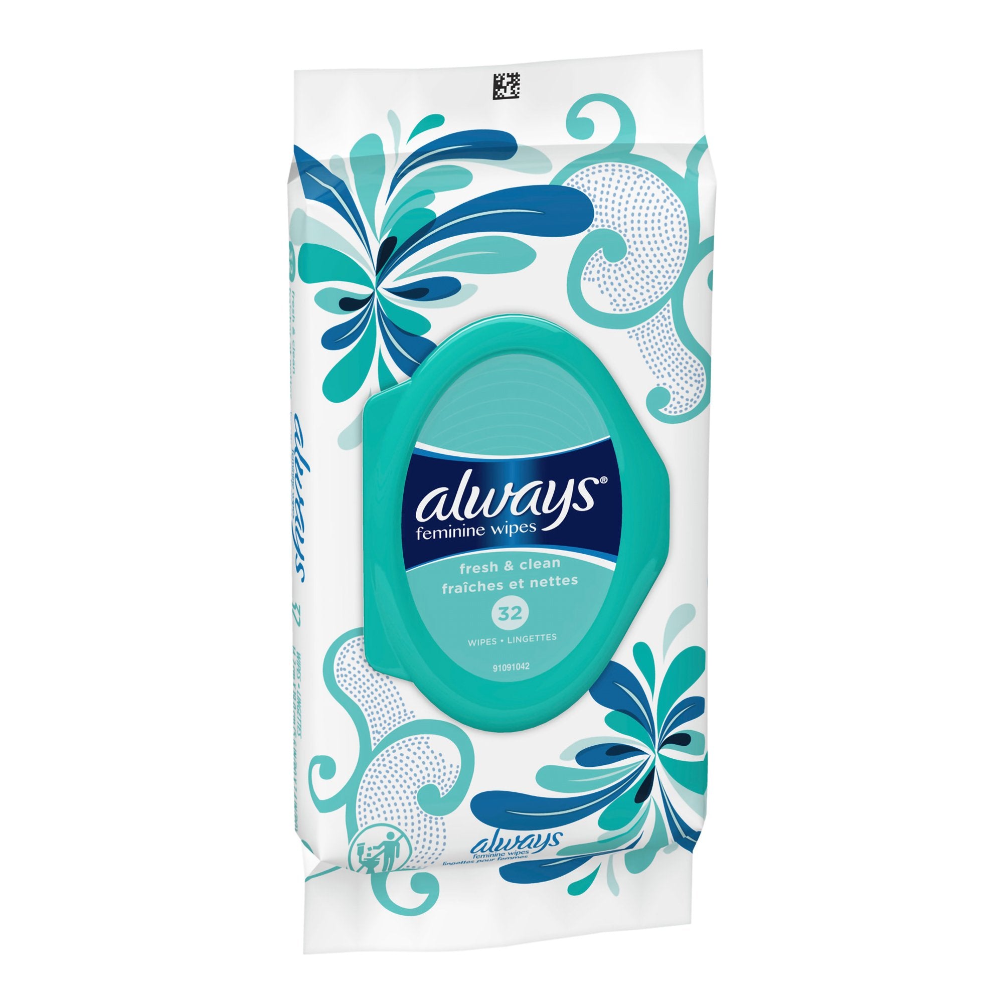 Feminine Hygiene Wipe Always® Refresh Soft Pack Fresh Scent 32 Count