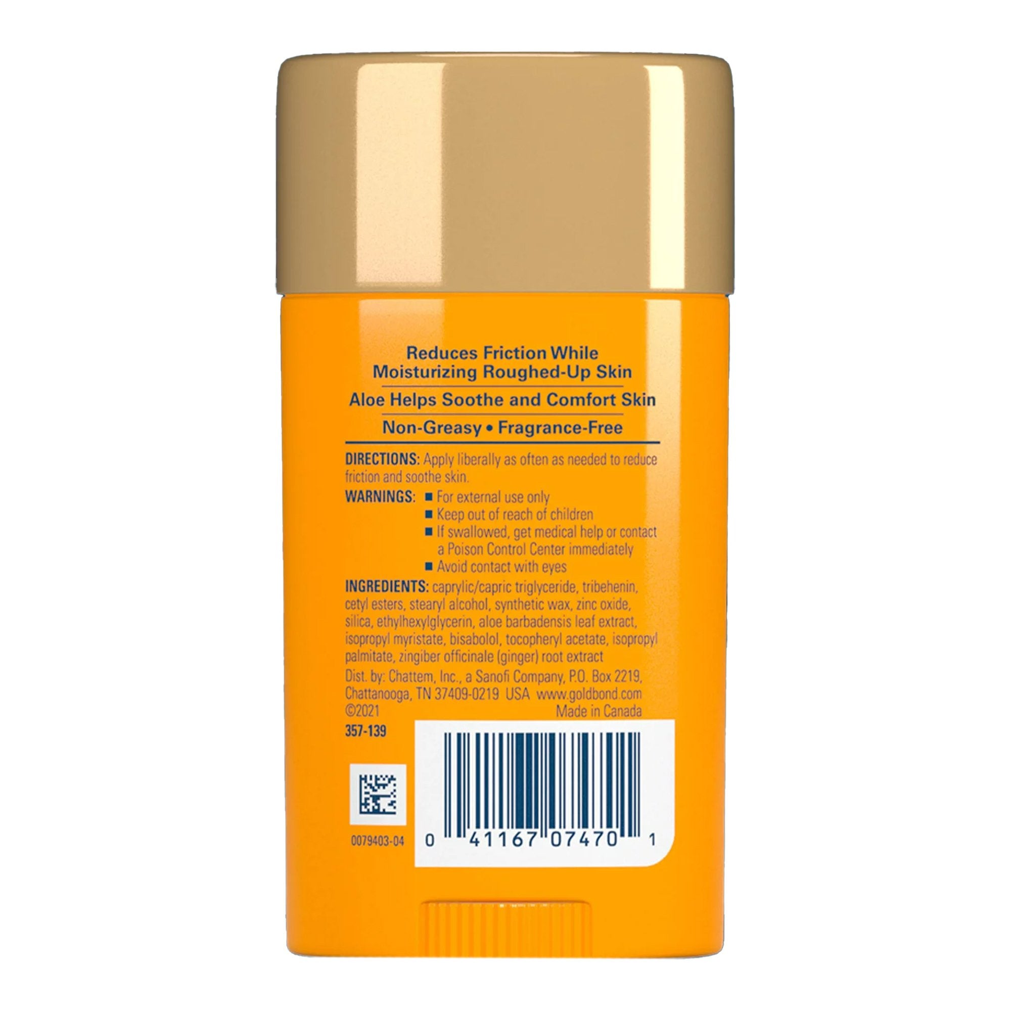 Hand and Body Moisturizer Gold Bond® Friction Defense 1.75 oz. Stick Unscented Solid