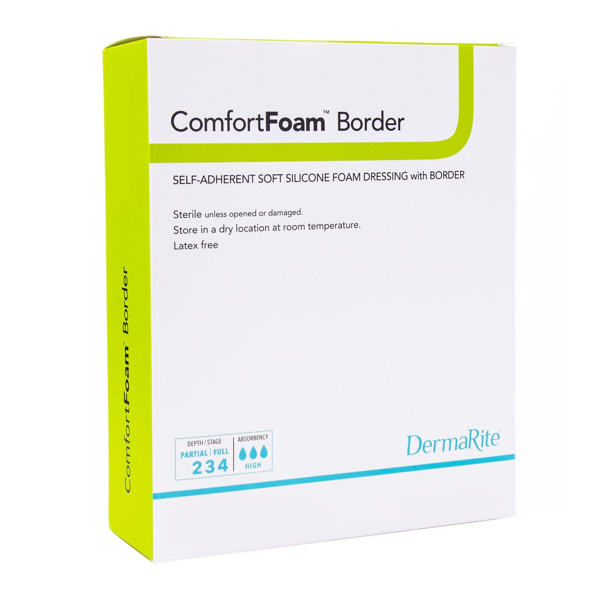 Foam Dressing ComfortFoam™ Border 6 X 8 Inch With Border Waterproof Backing Silicone Adhesive Rectangle Sterile