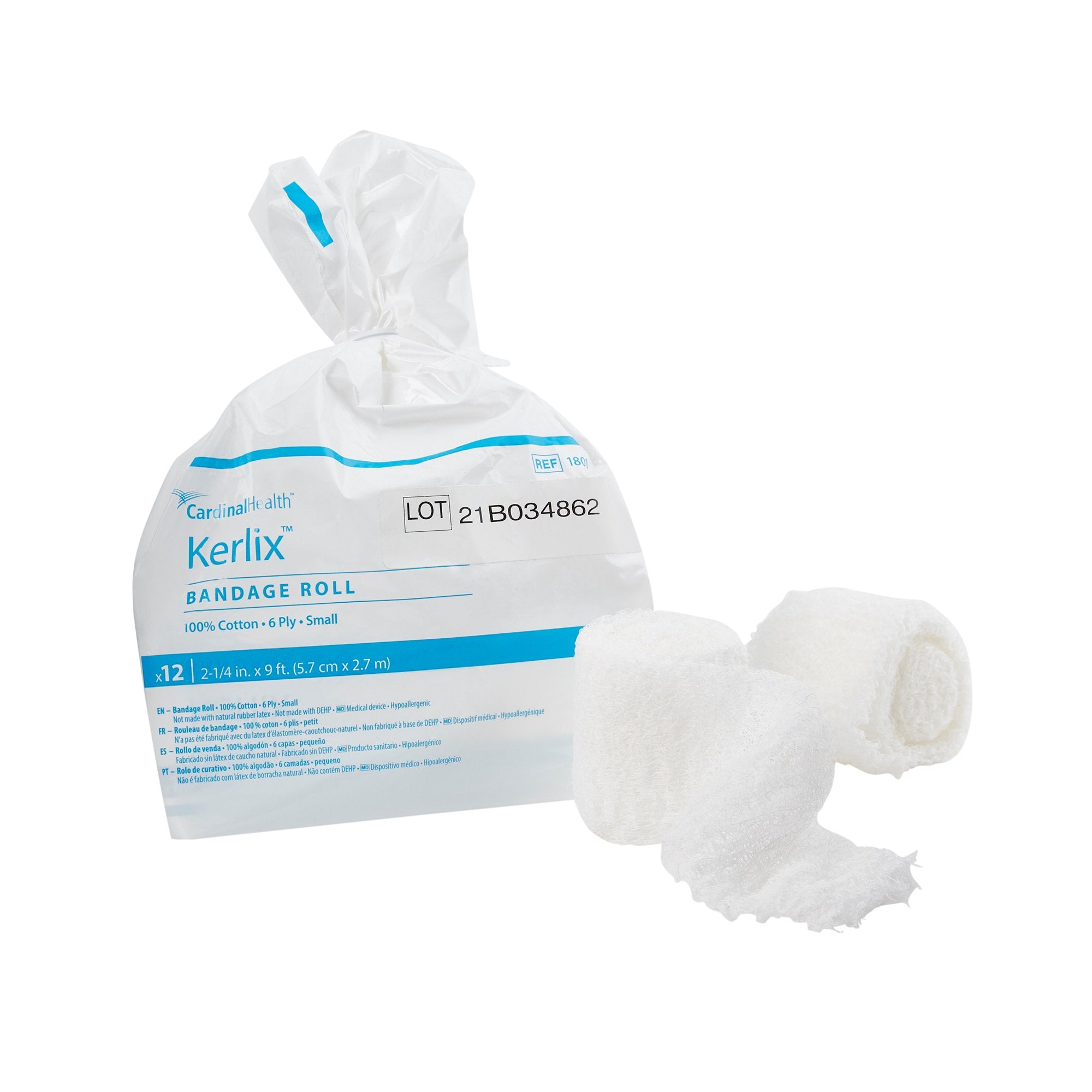 Fluff Bandage Roll Kerlix™ 2-1/4 Inch X 3 Yard 12 per Pack NonSterile 6-Ply Roll Shape