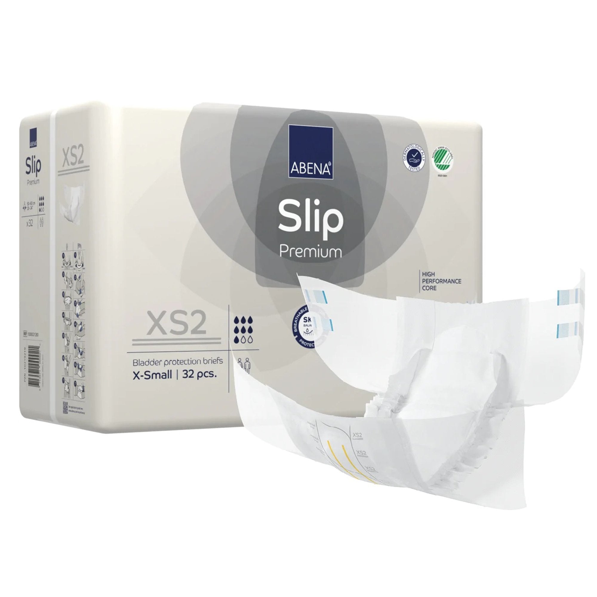 Unisex Adult Incontinence Brief Abena® Slip Premium XS2 X-Small Disposable Heavy Absorbency