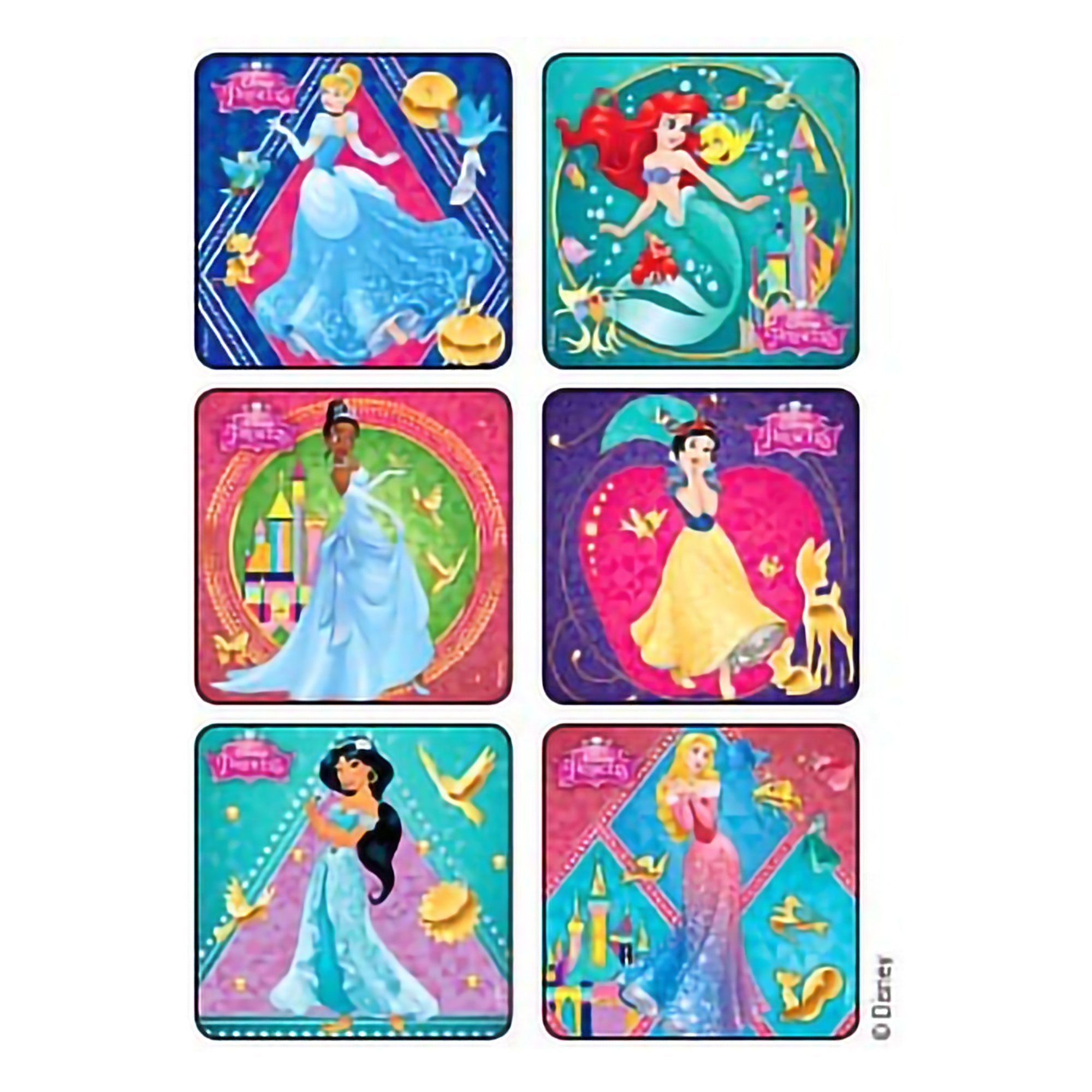 Disney® 75 per Roll Princesses Glitter Sticker 2-1/2 Inch
