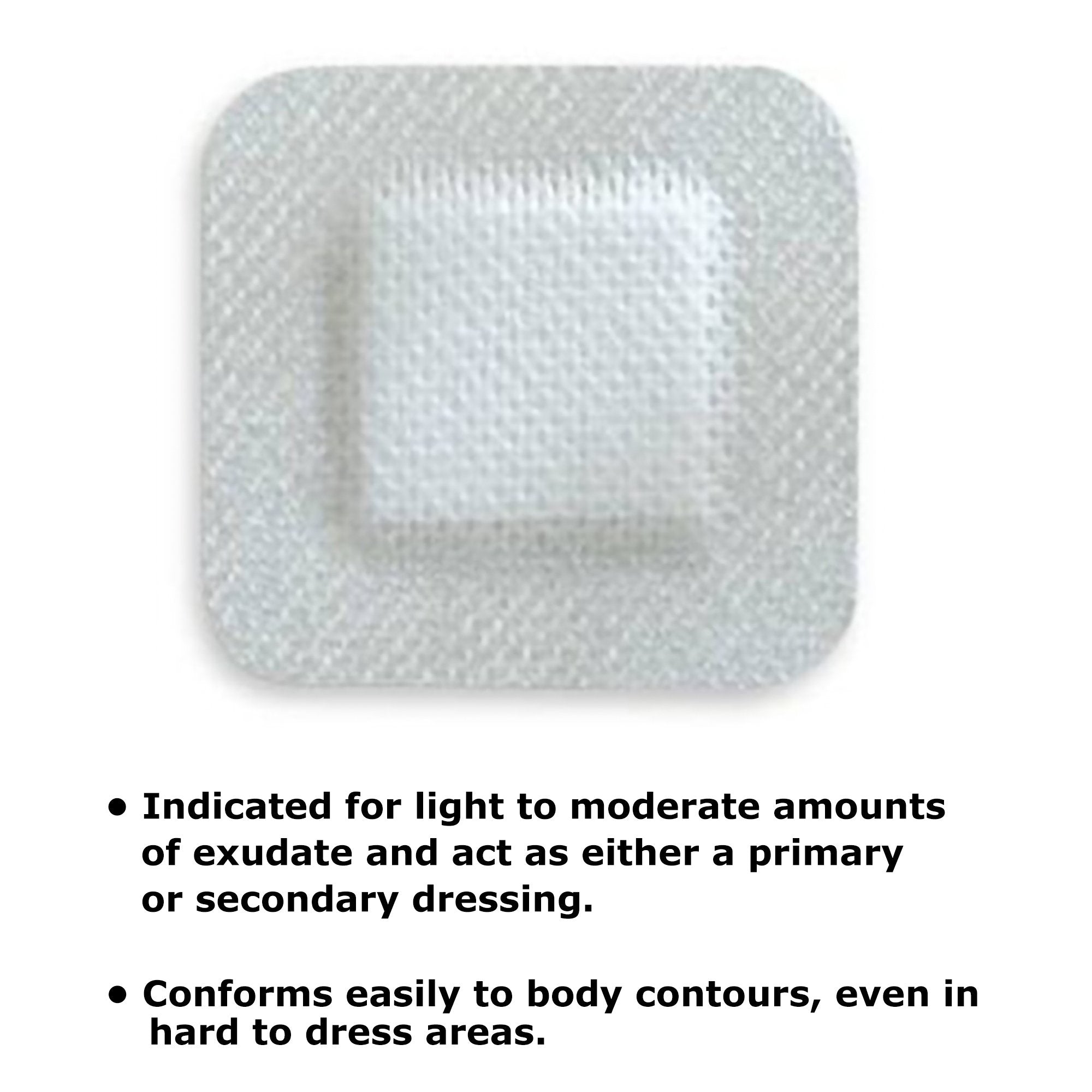 Adhesive Dressing McKesson 4 X 4 Inch Nonwoven Gauze Square White NonSterile