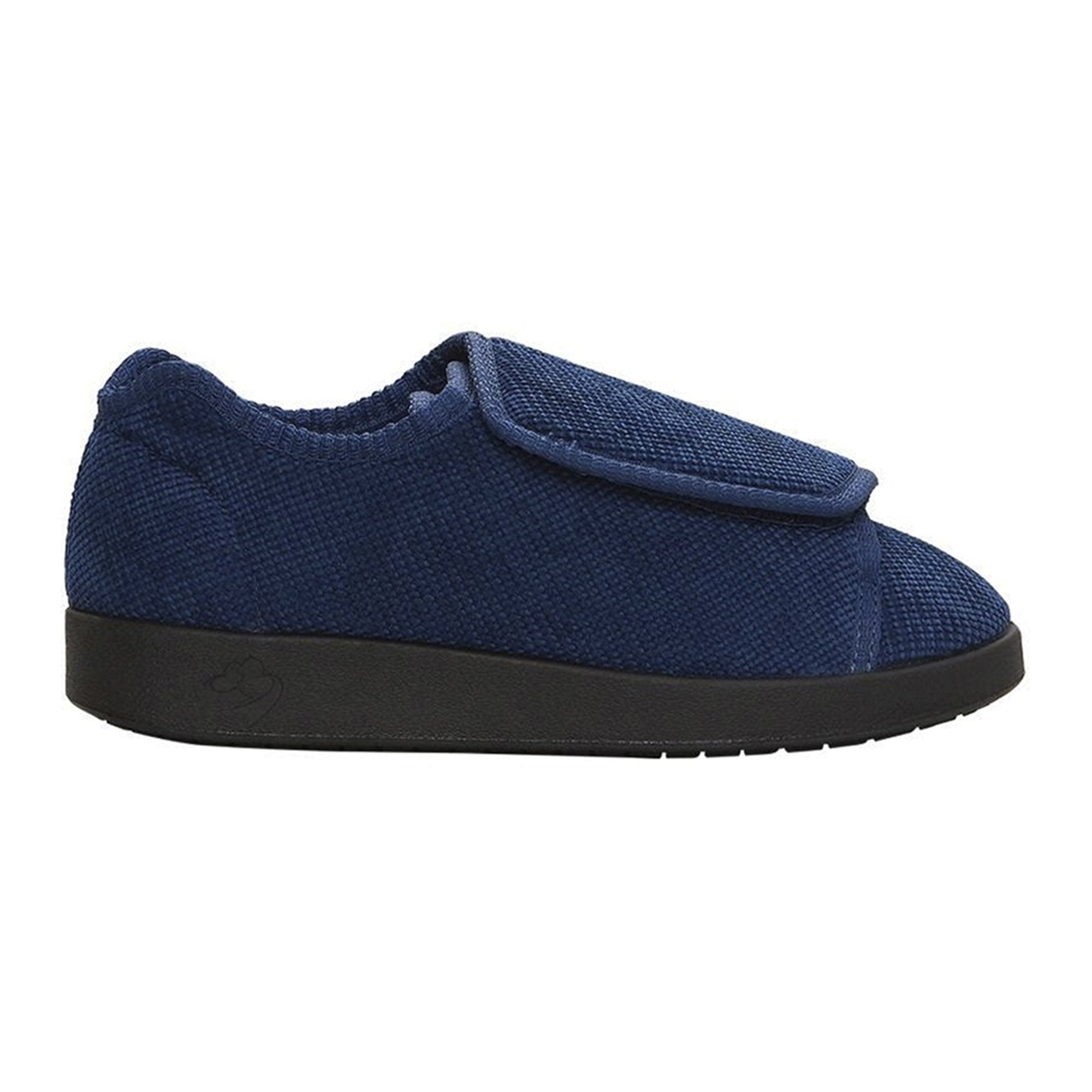 Slippers Silverts® Size 8 / 2X-Wide Navy Blue Easy Closure