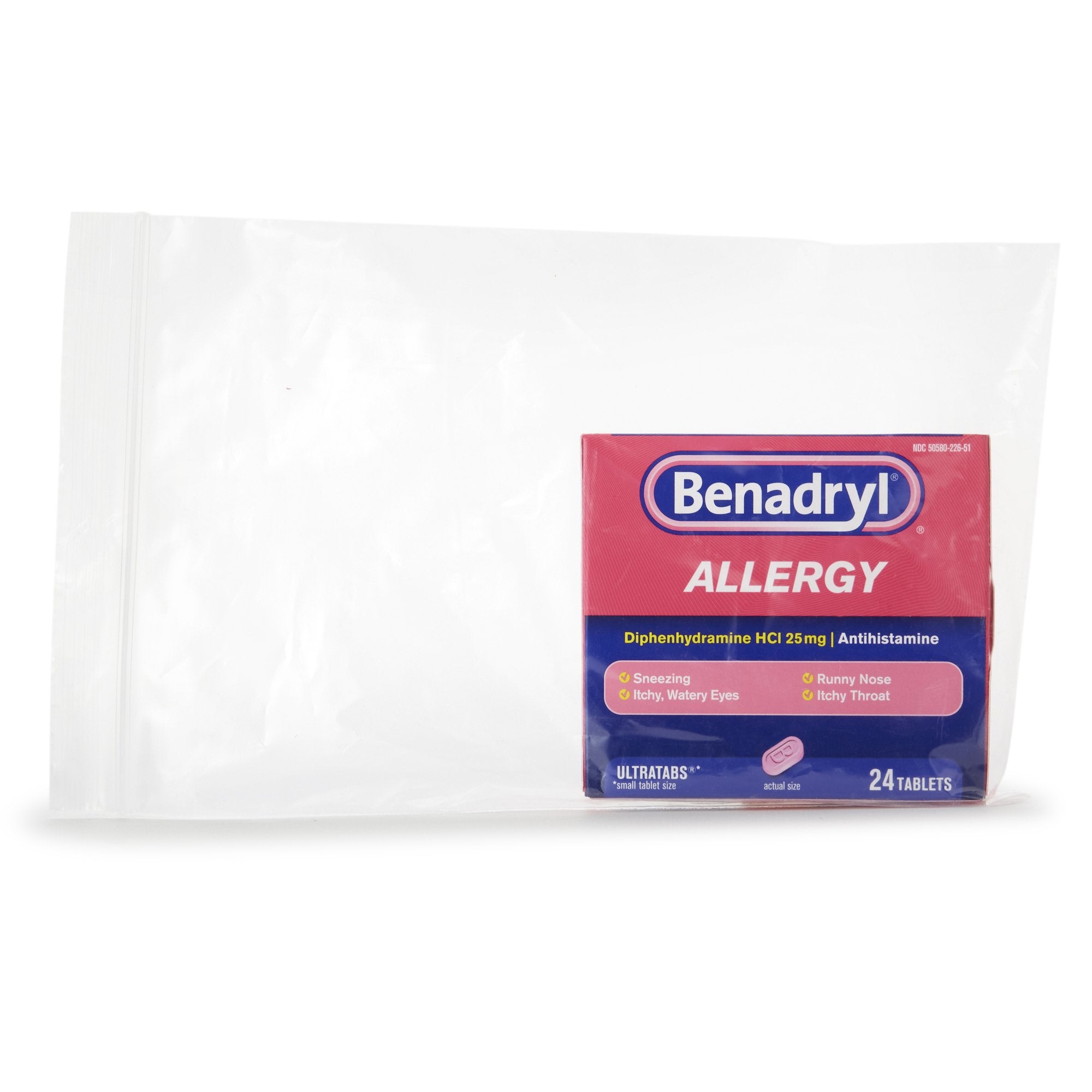 Allergy Relief Benadryl® 25 mg Strength Tablet 24 per Box
