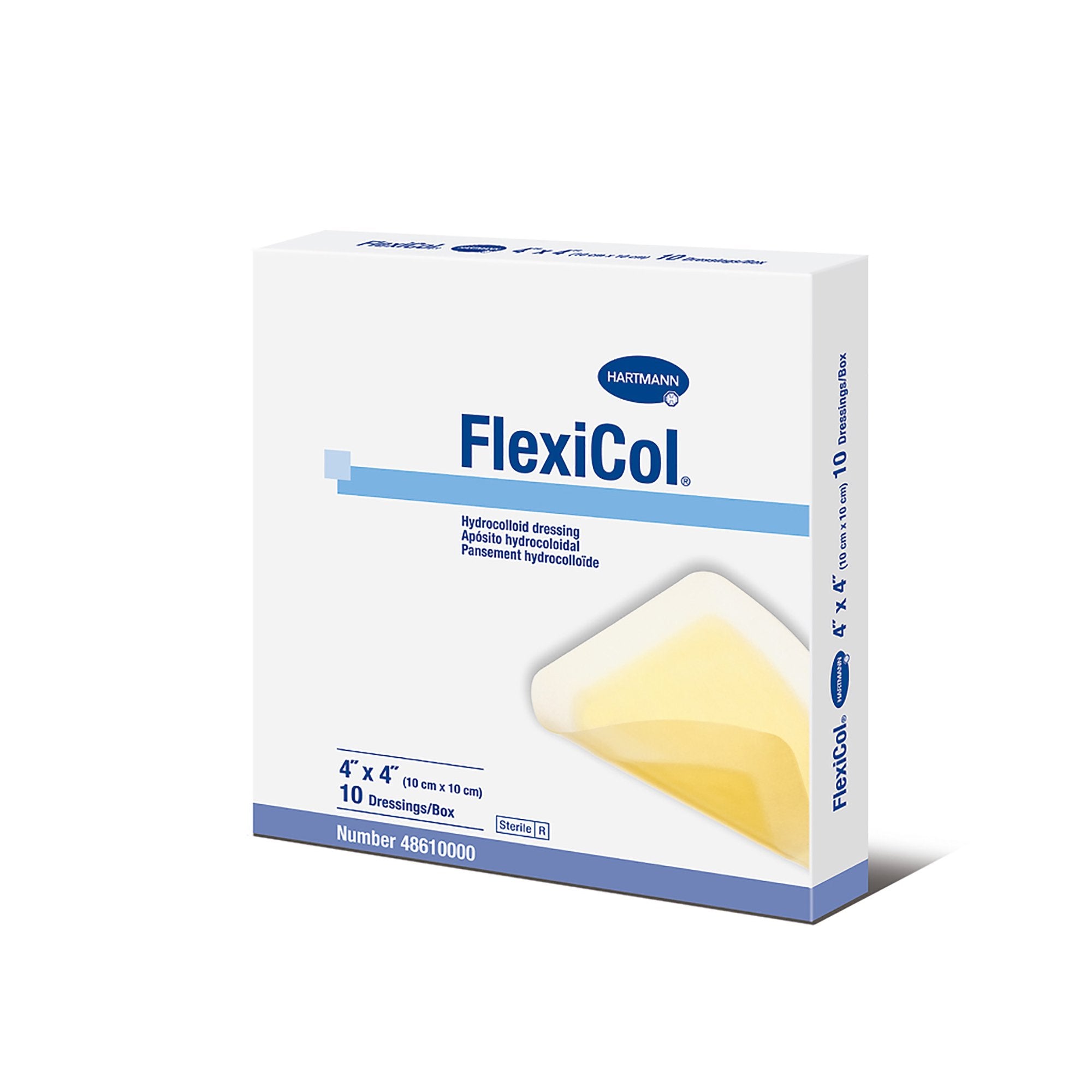 Hydrocolloid Dressing FlexiCol® 4 X 4 Inch Square