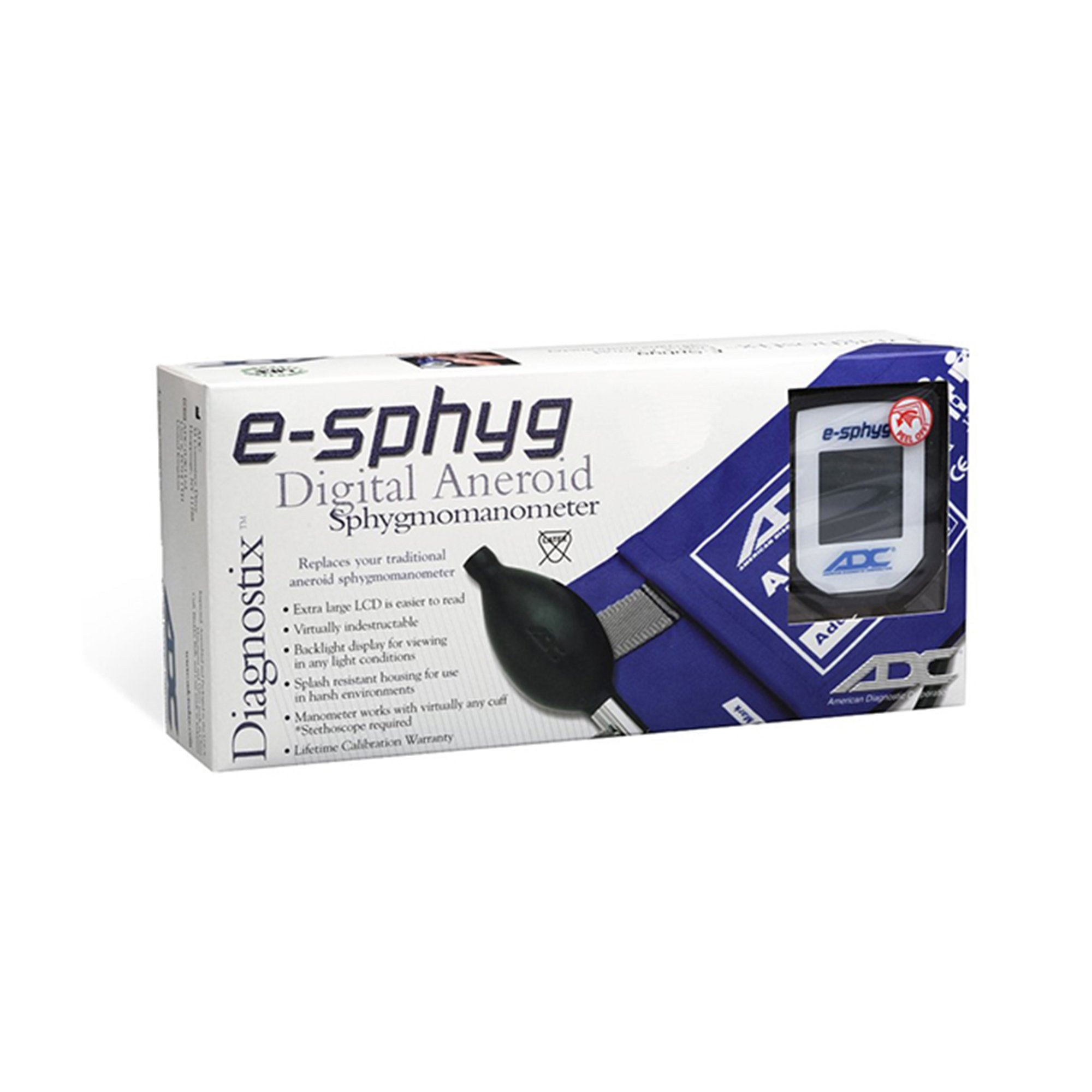 Manual Digital Blood Pressure Monitor E-sphyg™ Adult Cuff Nylon 23 - 40 cm Pocket Aneroid