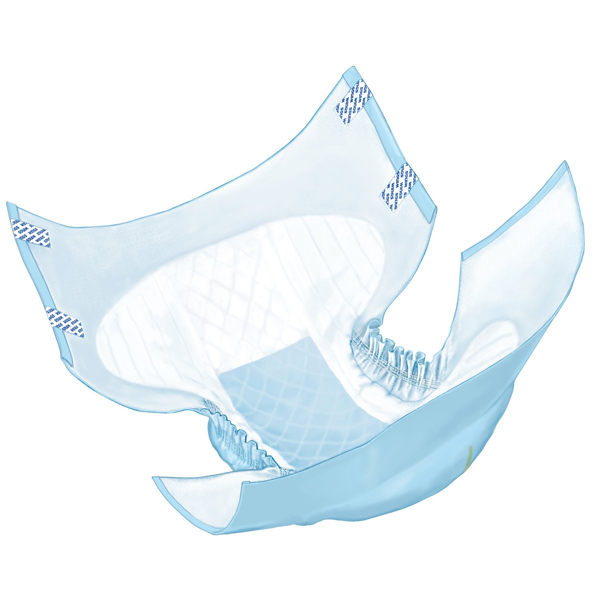 Unisex Youth Incontinence Brief Wings™ Plus Small Disposable Heavy Absorbency