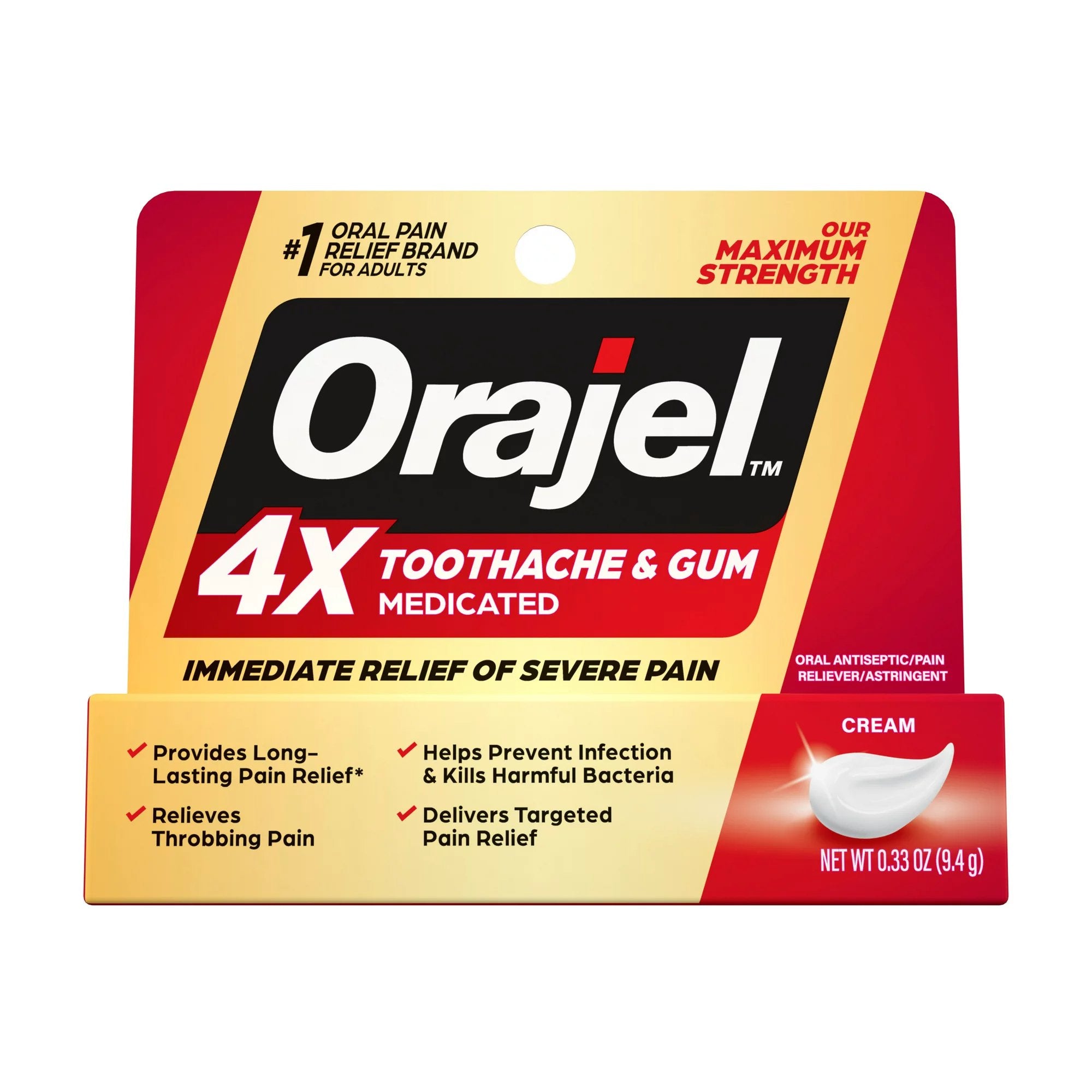 Oral Pain Relief Orajel® 4X Oral Cream