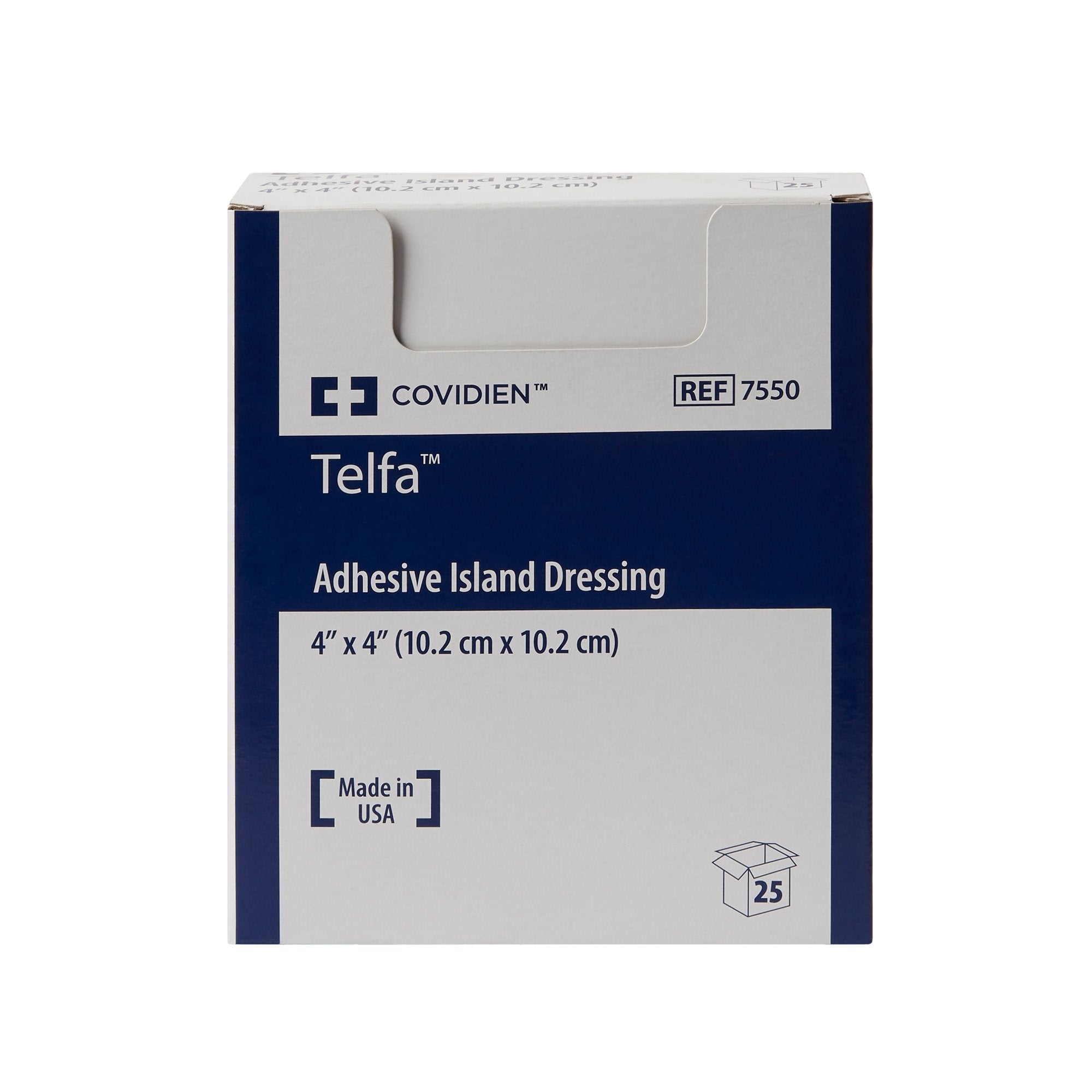 Adhesive Dressing Telfa™ 4 X 4 Inch Nonwoven Square White Sterile