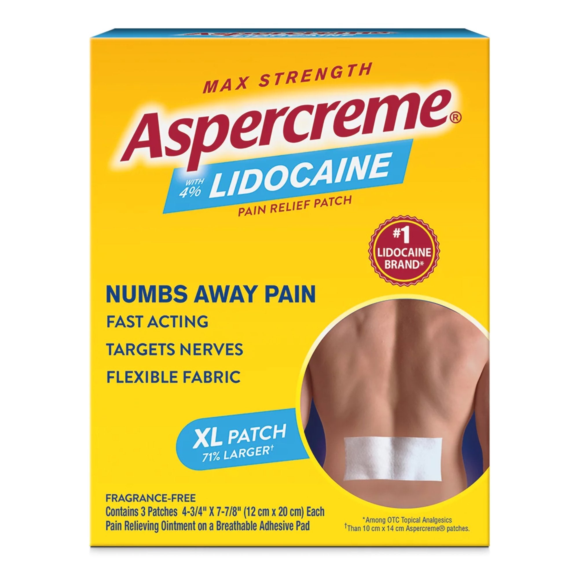 Topical Pain Relief Aspercreme® 4% Strength Lidocaine Patch