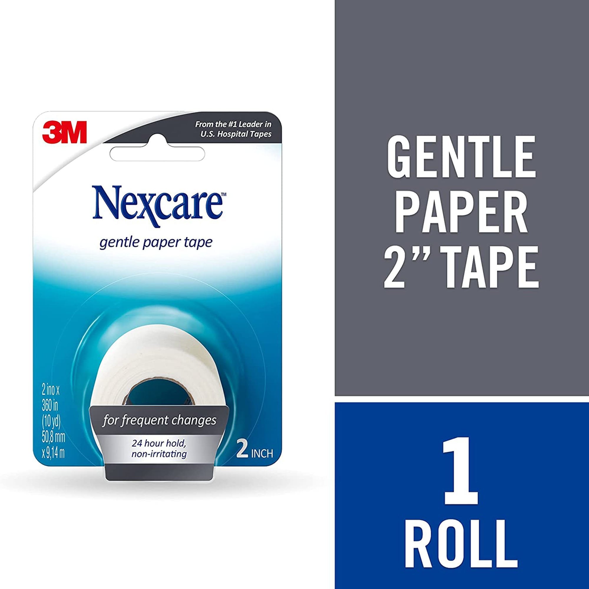 Medical Tape Nexcare™ Gentle White 2 Inch X 10 Yard Paper NonSterile