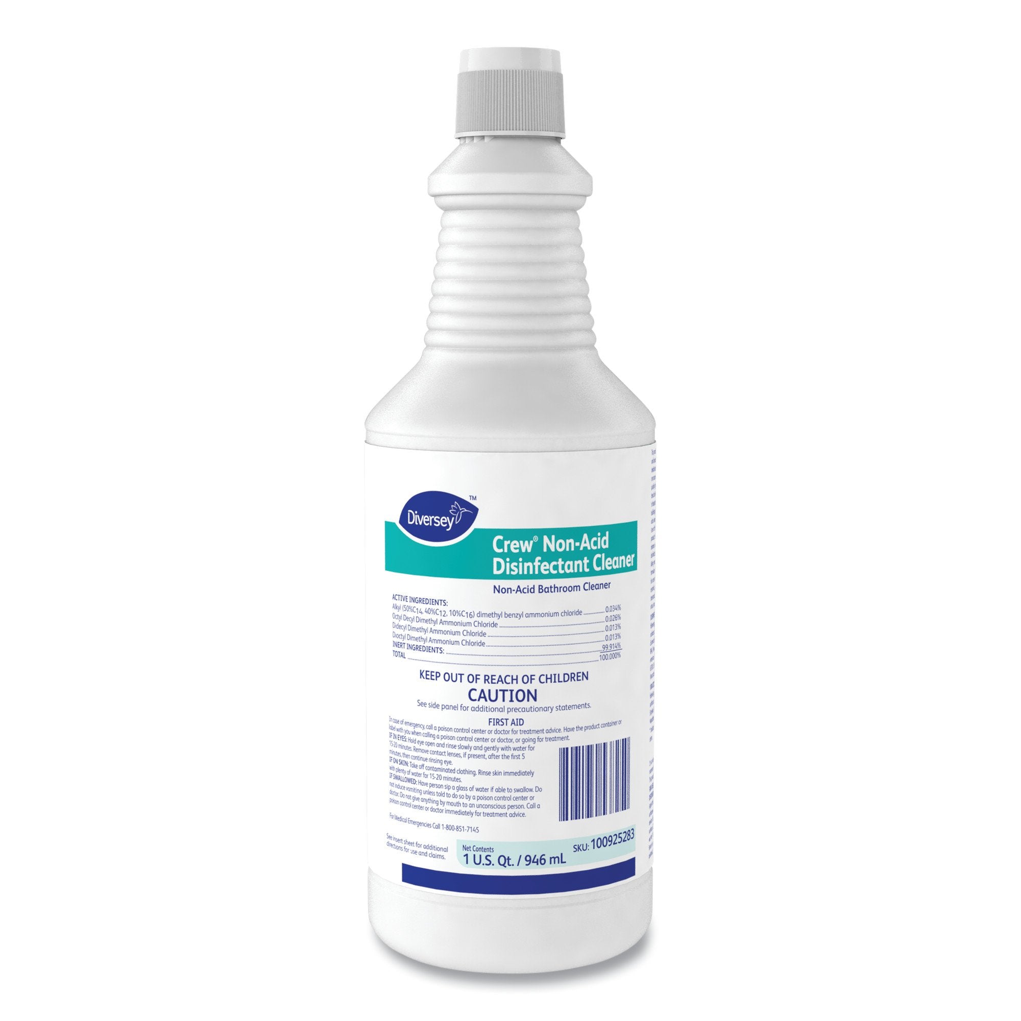 Diversey™ Crew® Surface Disinfectant Cleaner Nonacidic Manual Squeeze Liquid 32 oz. Bottle Fresh Scent NonSterile
