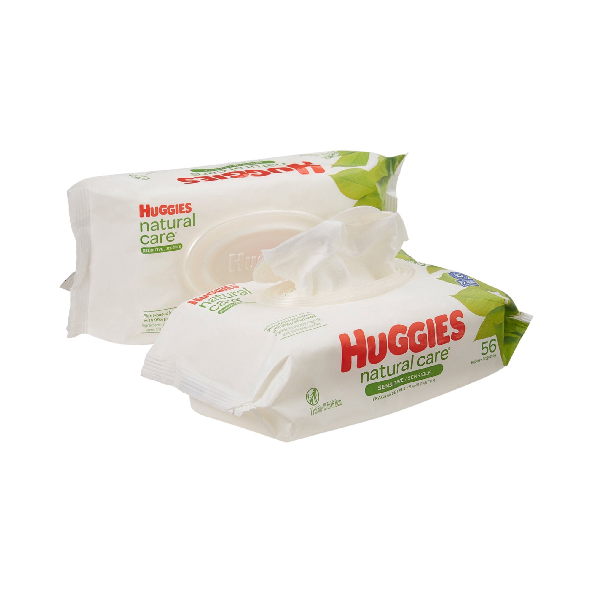 Baby Wipe Huggies® Natural Care® Soft Pack Unscented 56 Count