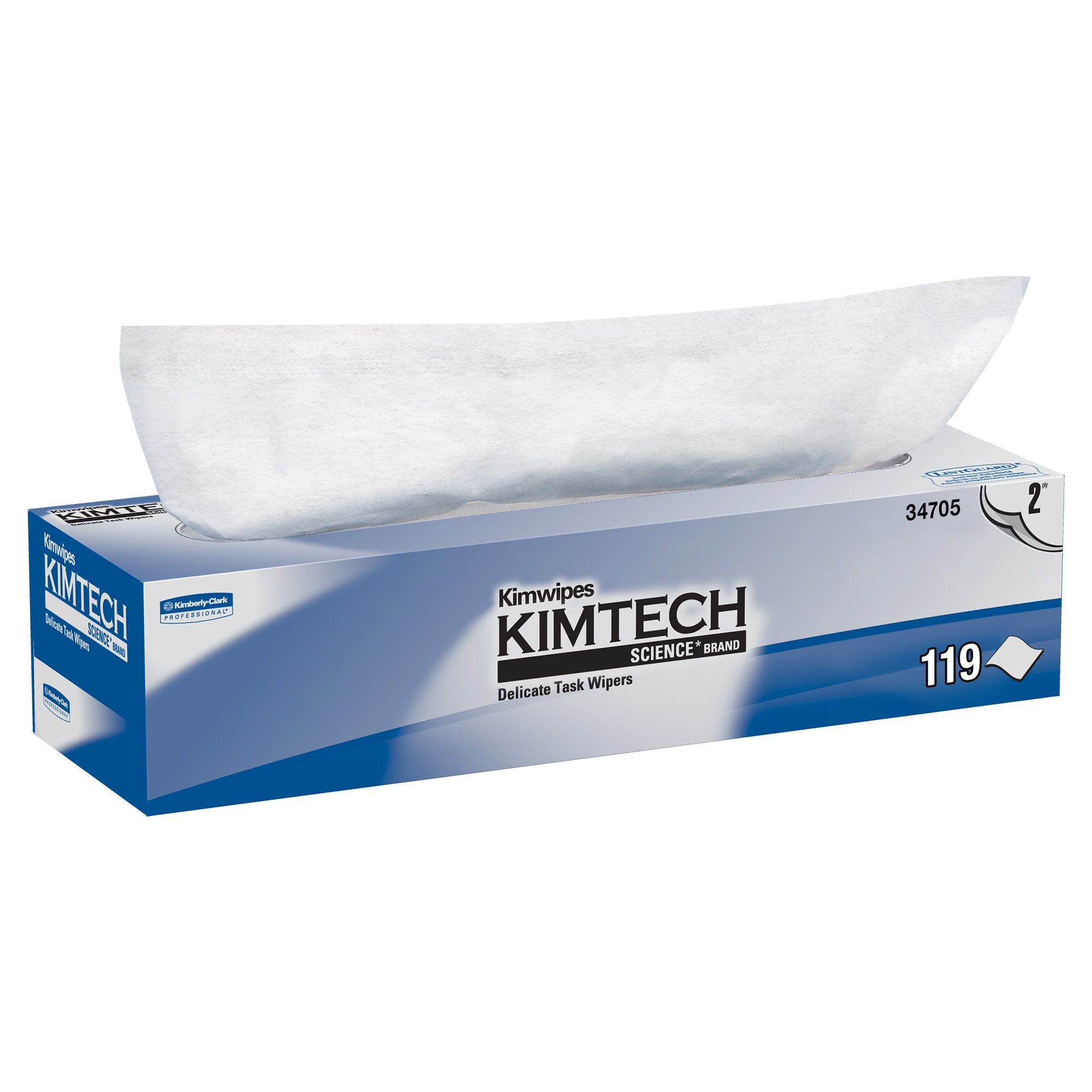 Delicate Task Wipe Kimtech Science Kimwipes Light Duty White NonSterile 2 Ply Tissue 11-4/5 X 11-4/5 Inch Disposable
