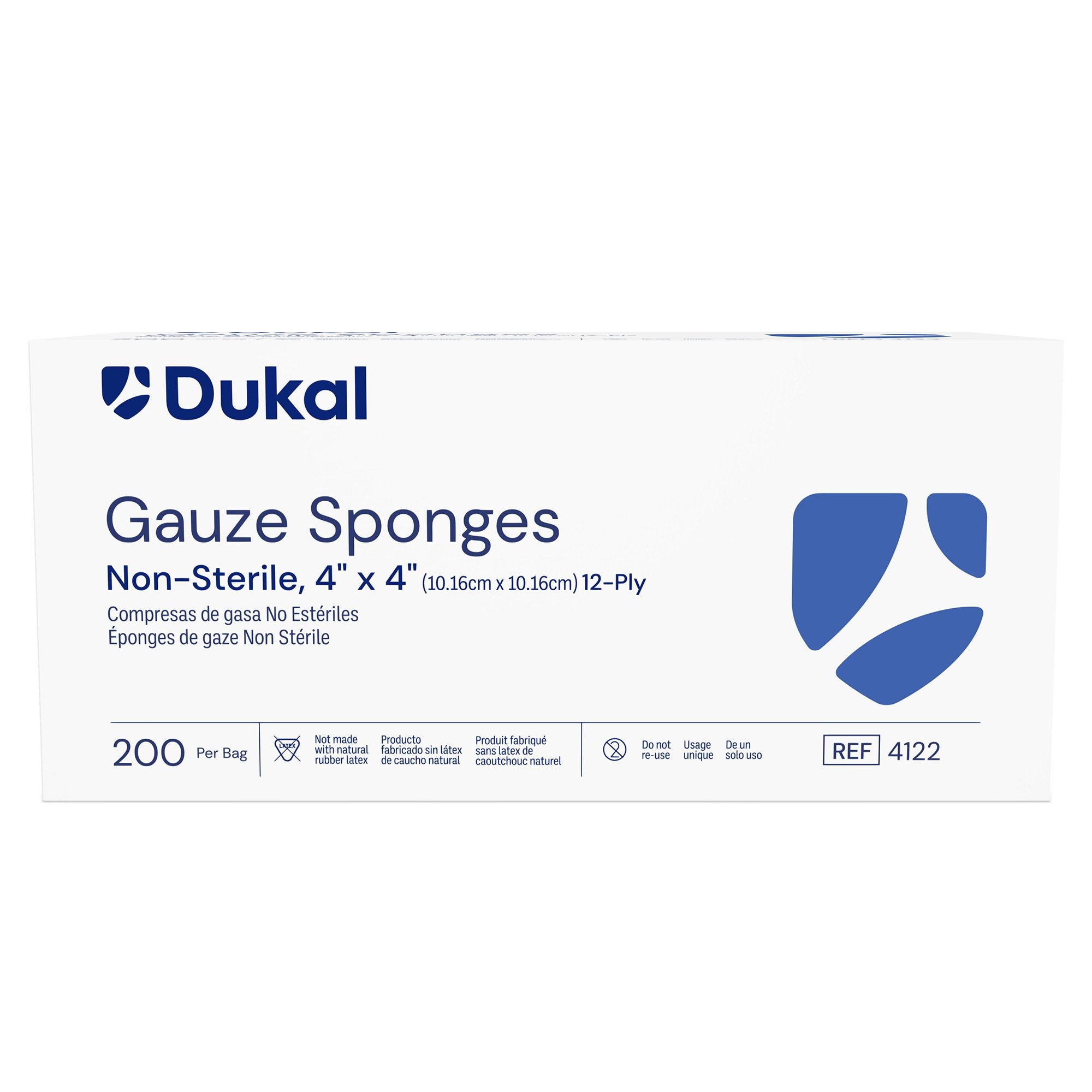 Gauze Sponge Dukal™ 4 X 4 Inch 100 per Pack NonSterile 12-Ply Square