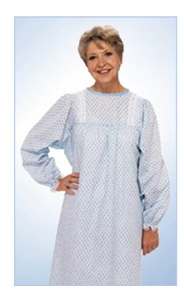 Patient Exam Gown TieBack™ One Size Fits Most Geometric Print Reusable