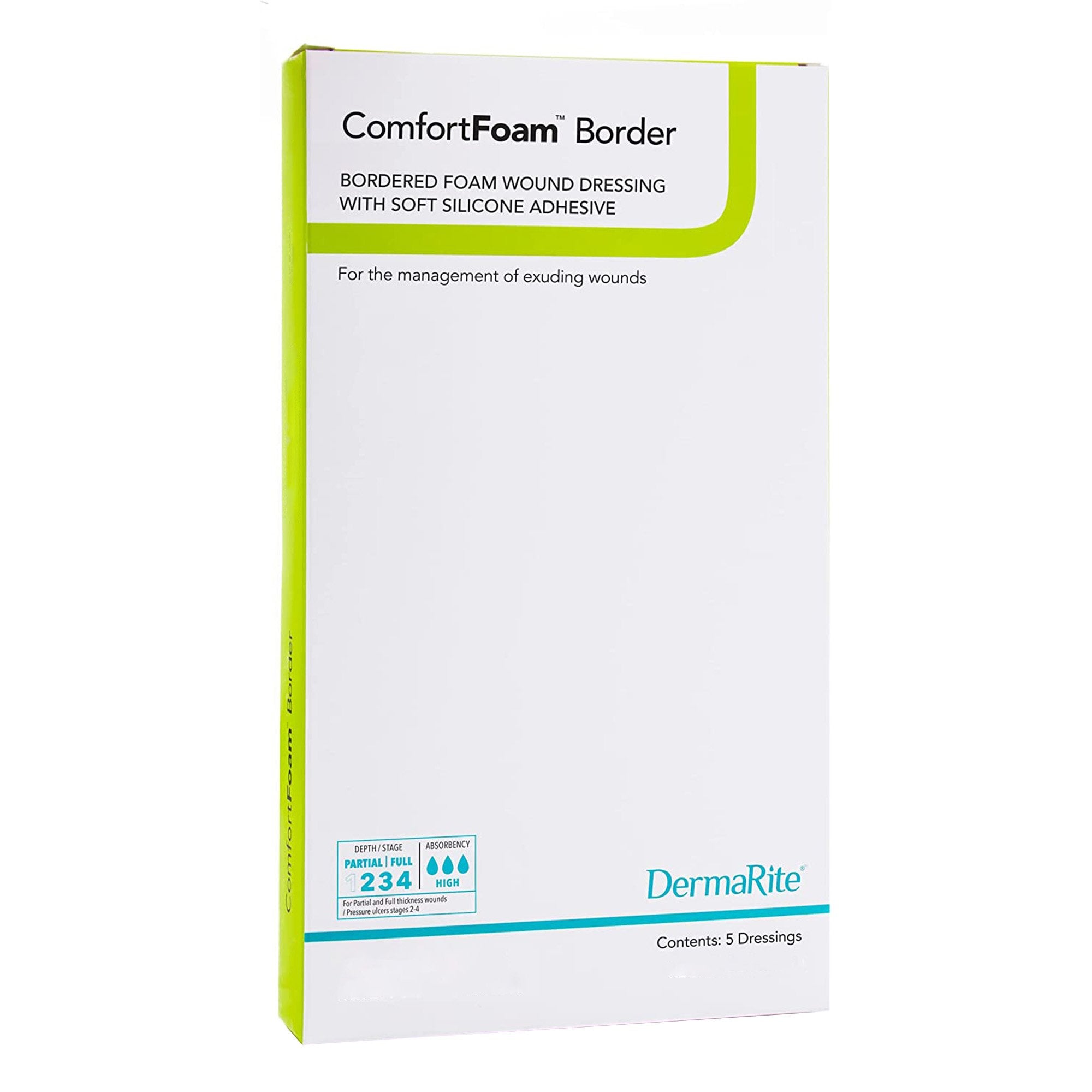 Foam Dressing ComfortFoam™ Border 7 X 7 Inch With Border Waterproof Backing Silicone Adhesive Square Sterile