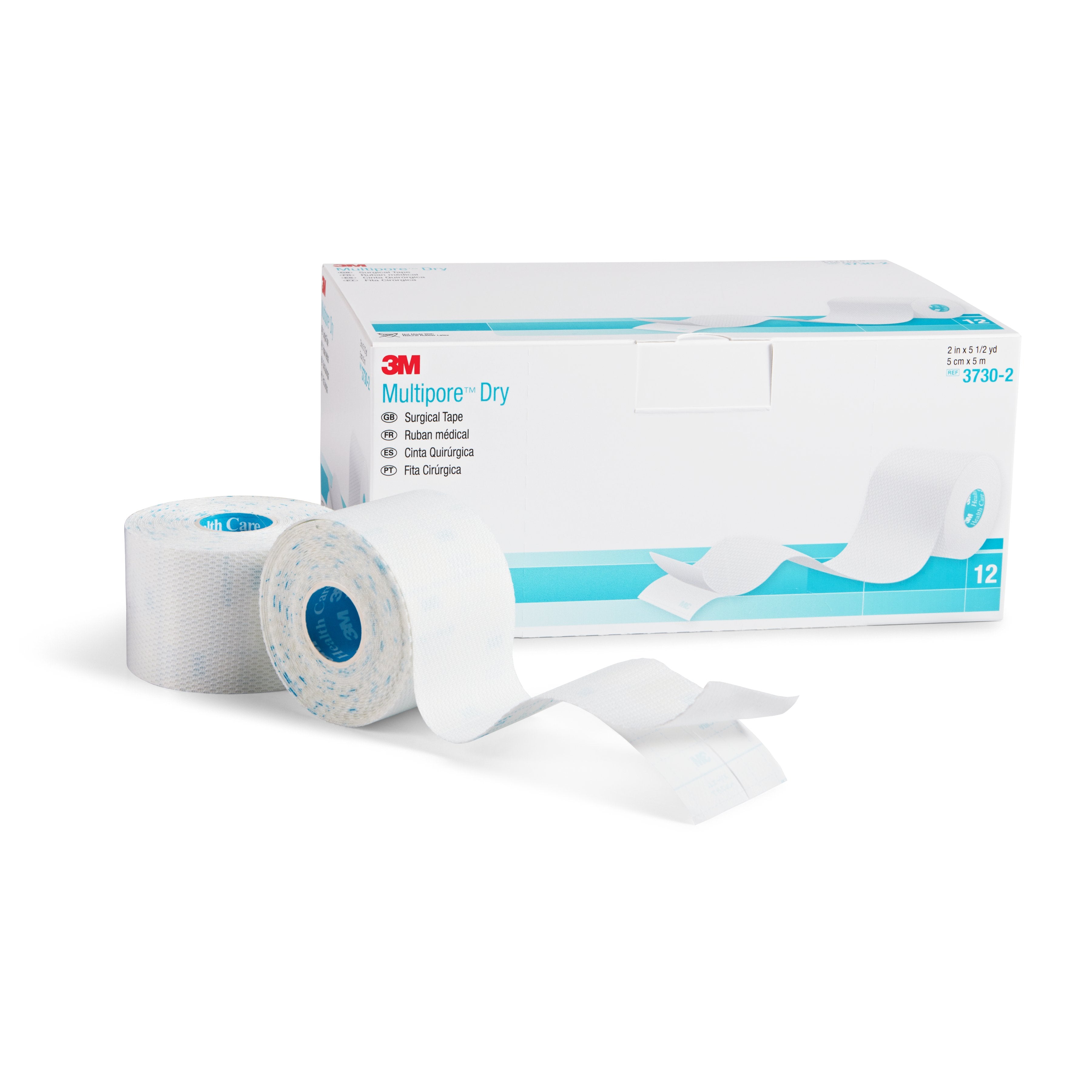 Water Resistant Dressing Retention Tape with Liner 3M™ Multipore™ Dry White 2 Inch X 5-1/2 Yard Pique NonSterile