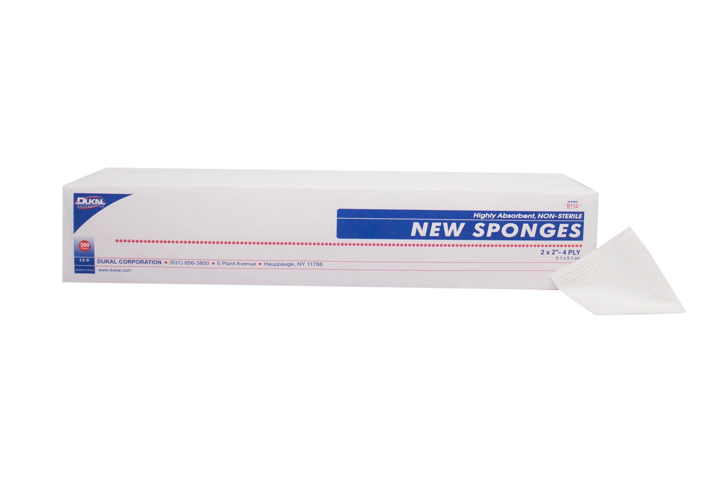 Nonwoven Sponge Dukal™ 2 X 2 Inch 200 per Pack NonSterile 4-Ply Square