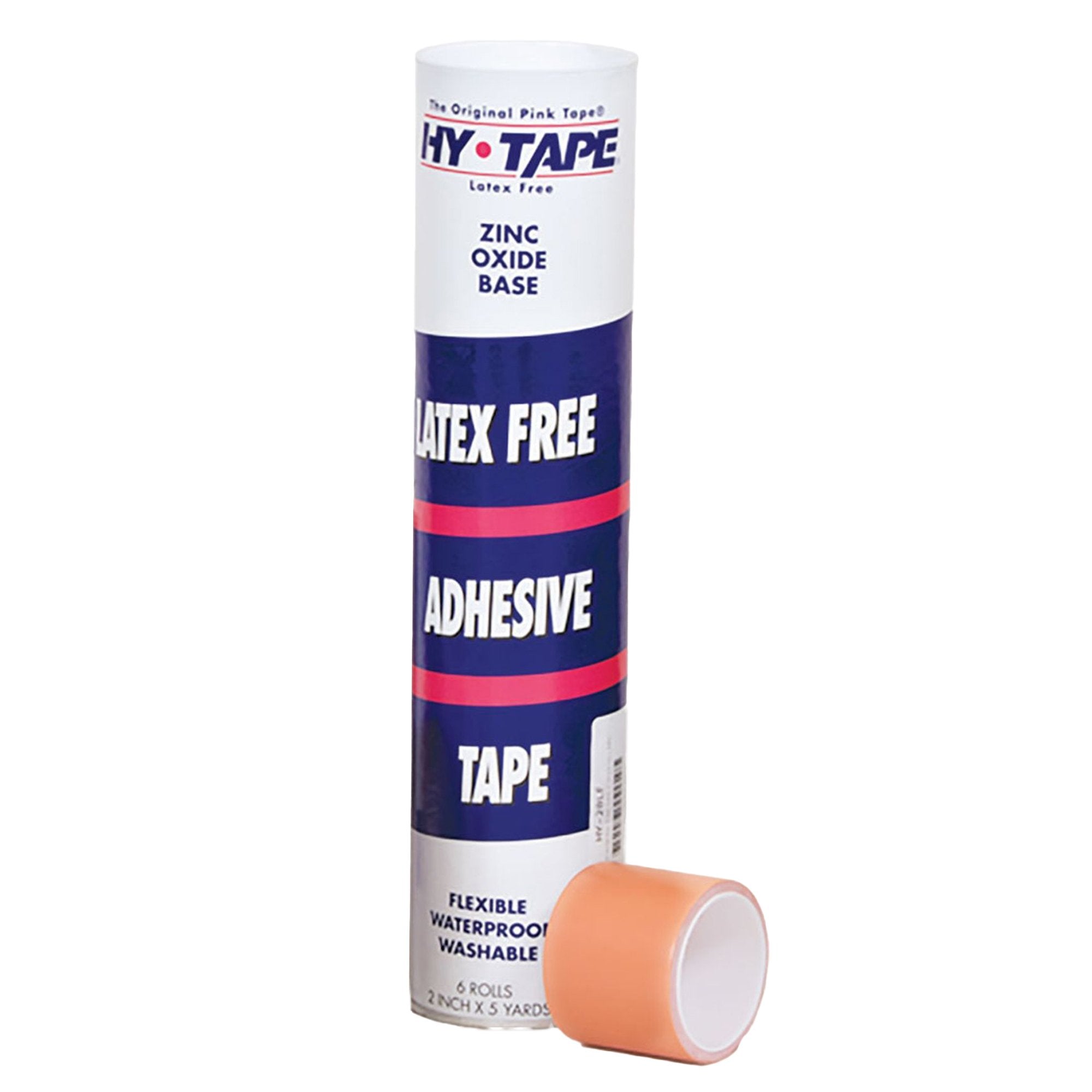 Waterproof Medical Tape Hy-Tape® Pink 1/4 Inch X 5 Yard Zinc Oxide Adhesive Zinc Oxide NonSterile