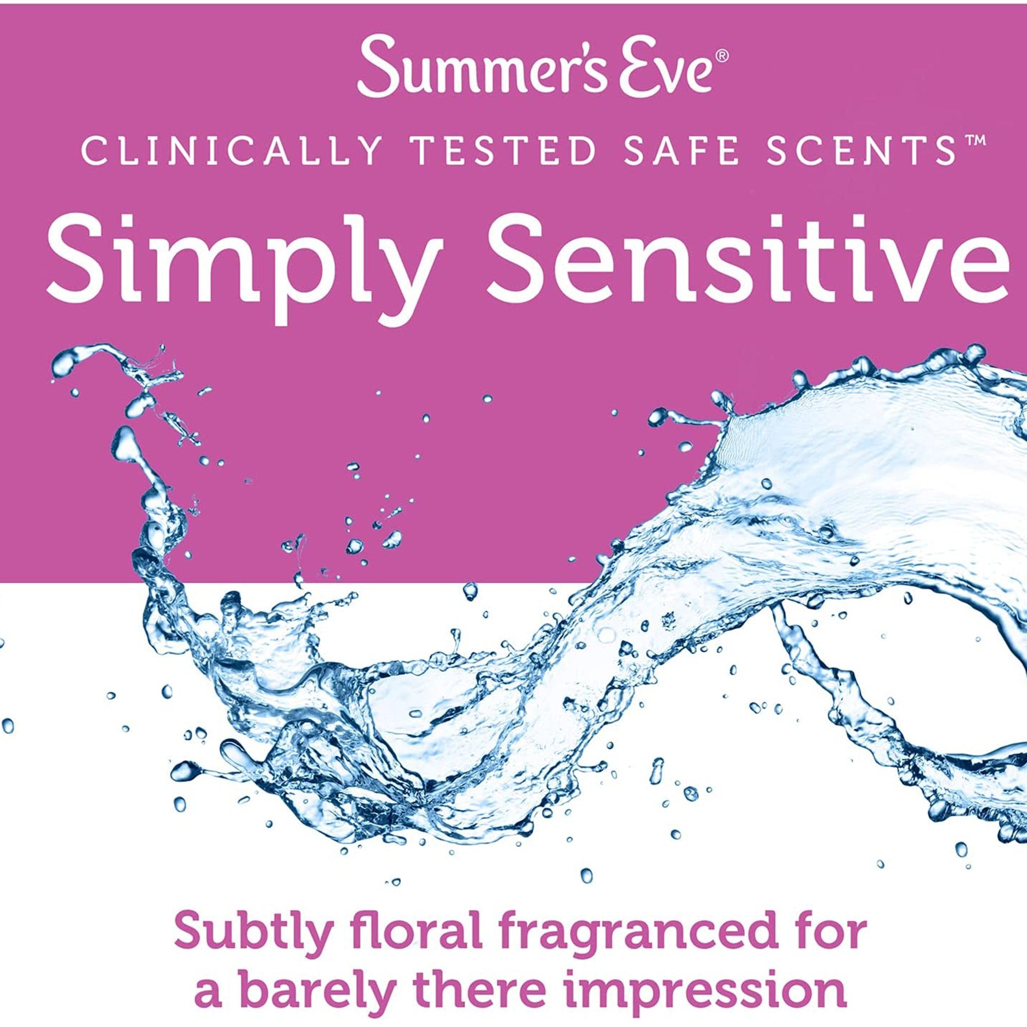 Feminine Hygiene Towelette Summer's Eve® Simply Sensitive Individual Packet Scented 16 Count