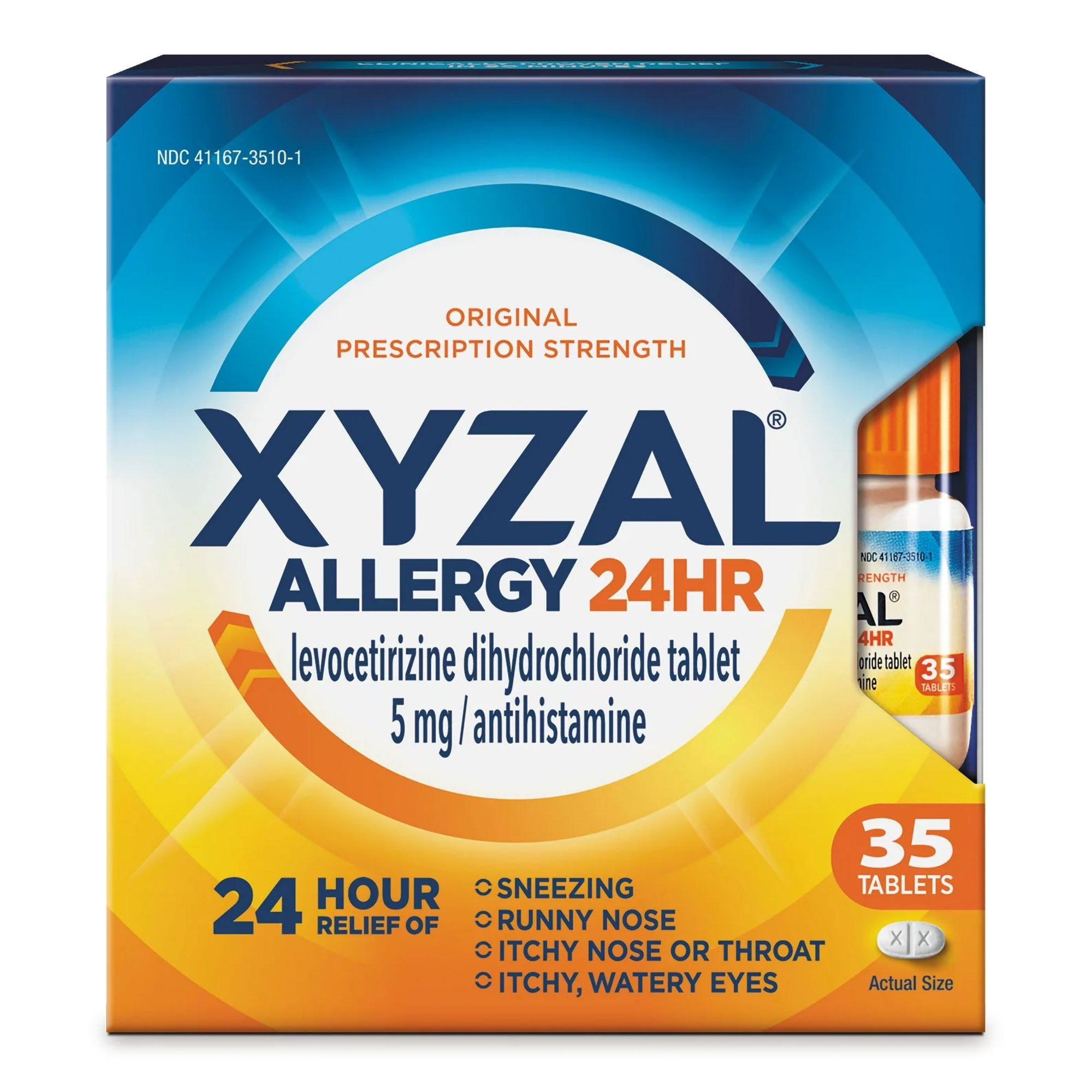 Allergy Relief XYZAL® Allergy 24HR 5 mg Strength Tablet 35 per Bottle