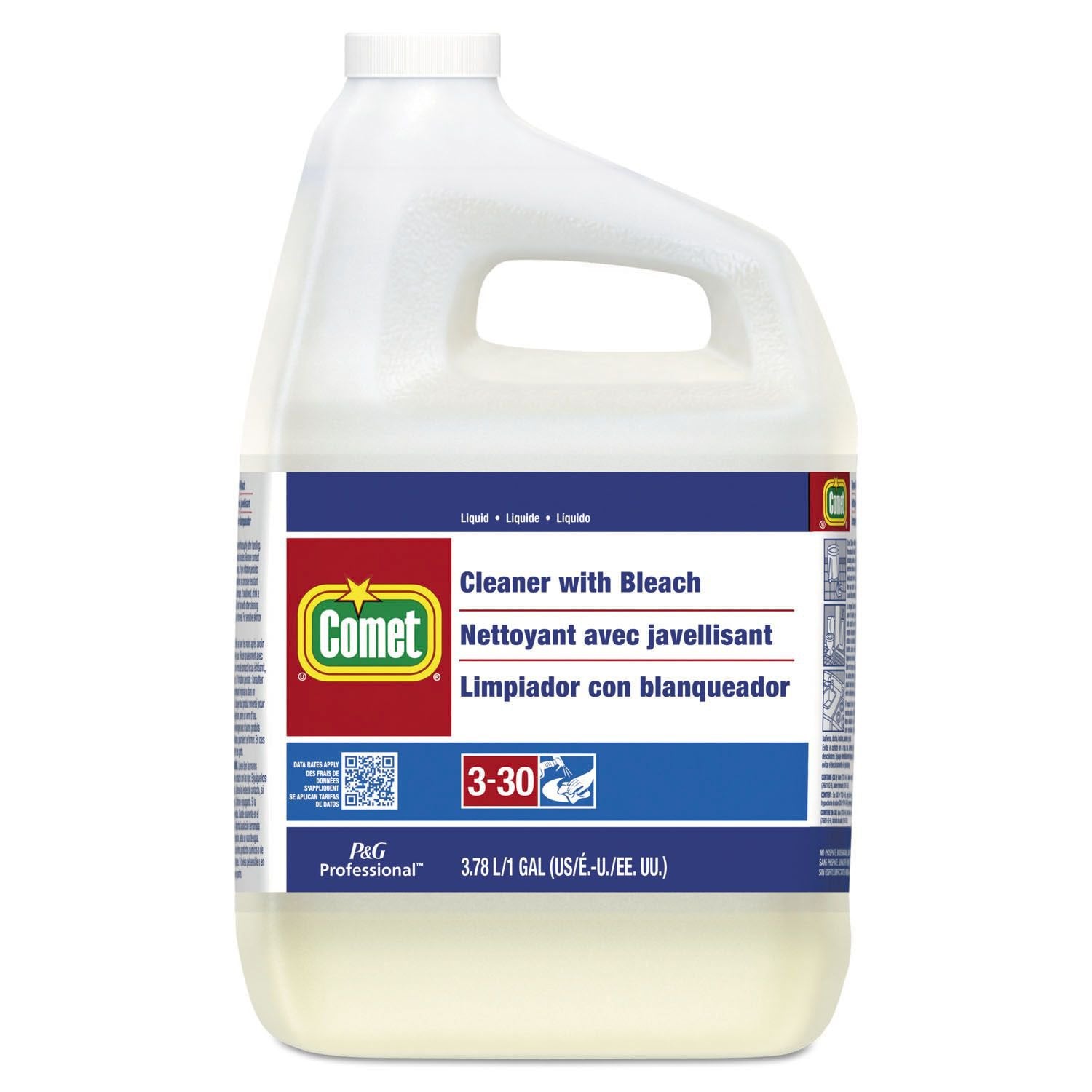 Comet® with Bleach Surface Disinfectant Cleaner Manual Pour Liquid 1 gal. Jug Bleach Scent NonSterile