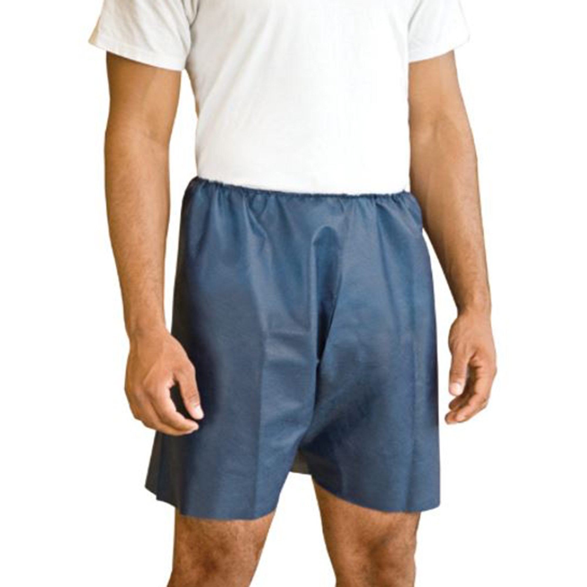 Exam Shorts MediShorts® Large / X-Large Navy Blue Nonwoven Adult Disposable
